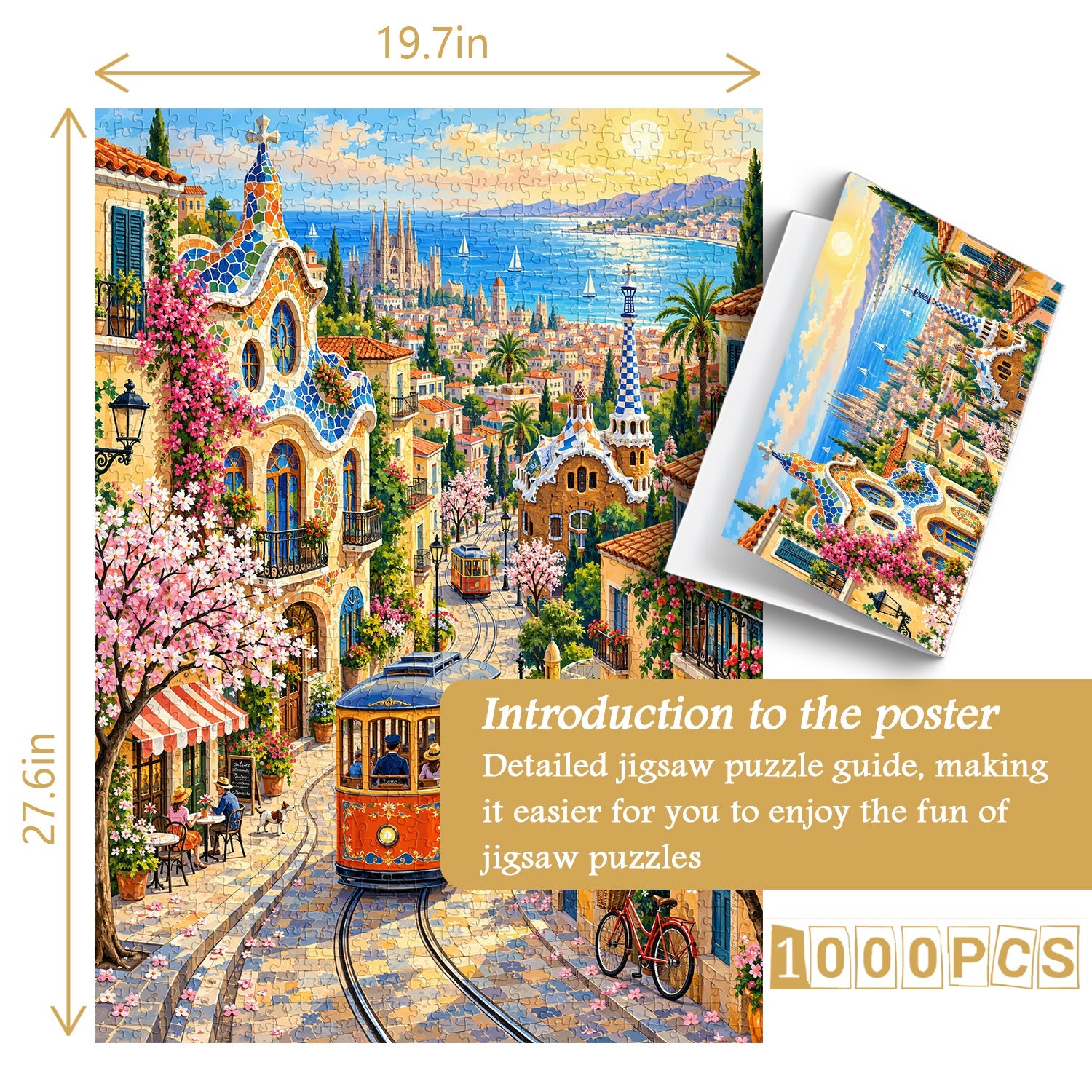 Barcelona Spring Tram Jigsaw Puzzle 1000 Pieces