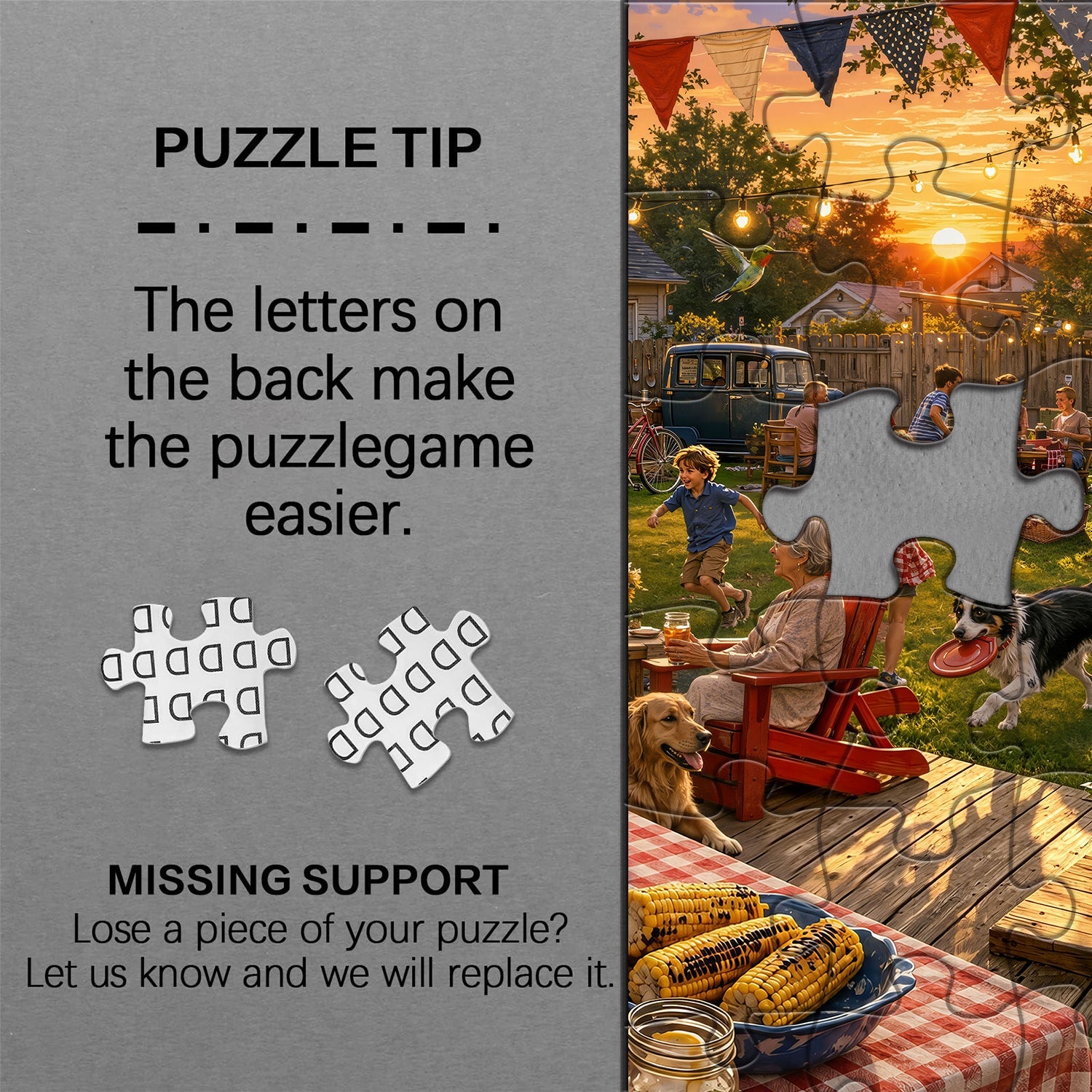Family Yard BBQ Jigsaw Puzzle 1000 Piece
