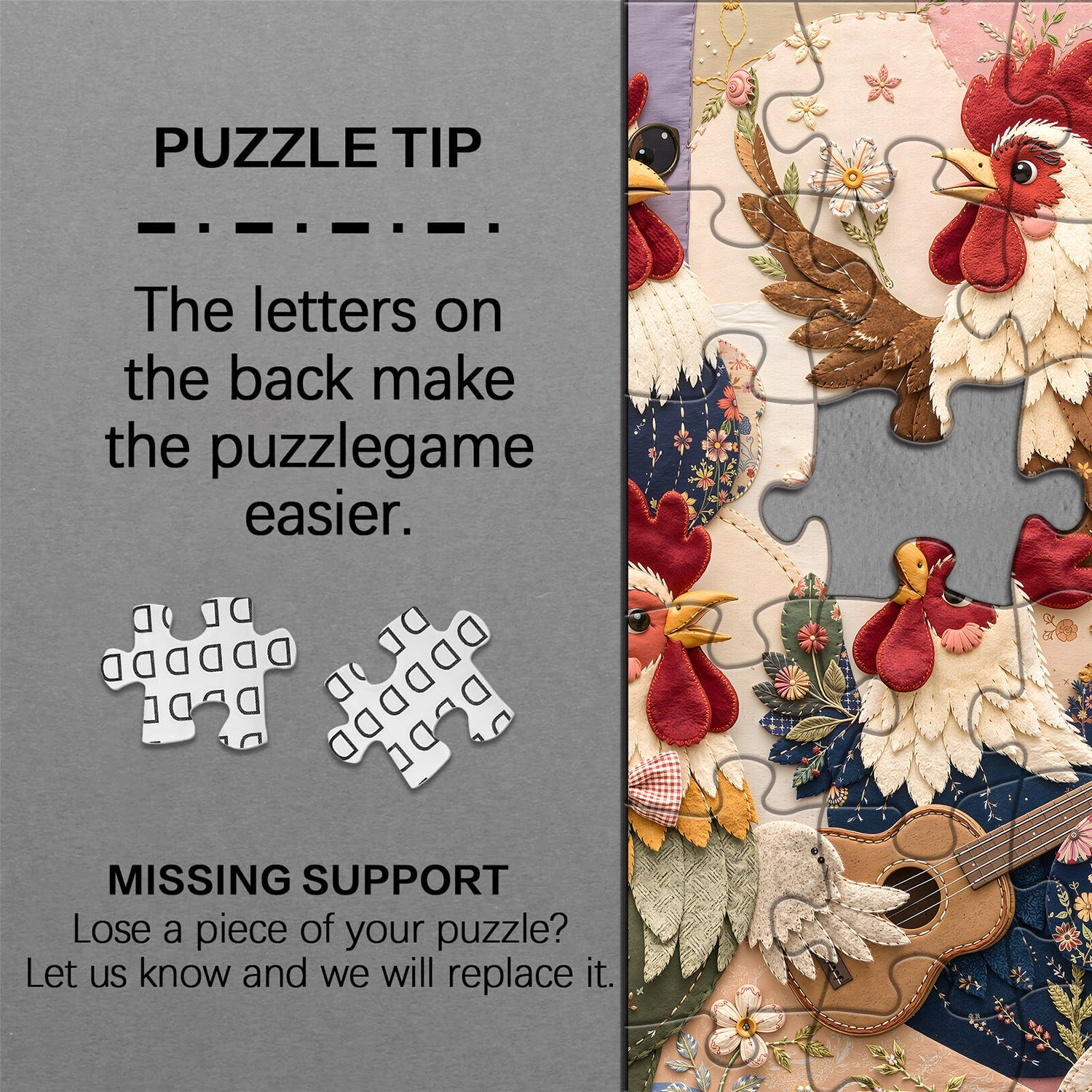 Patchwork Chick Band Jigsaw Puzzle 1000 Piece