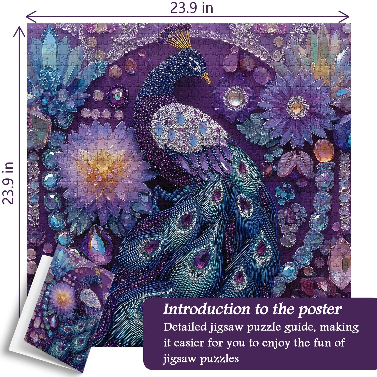 Diamond Peacock Jigsaw Puzzle 1000 Pieces