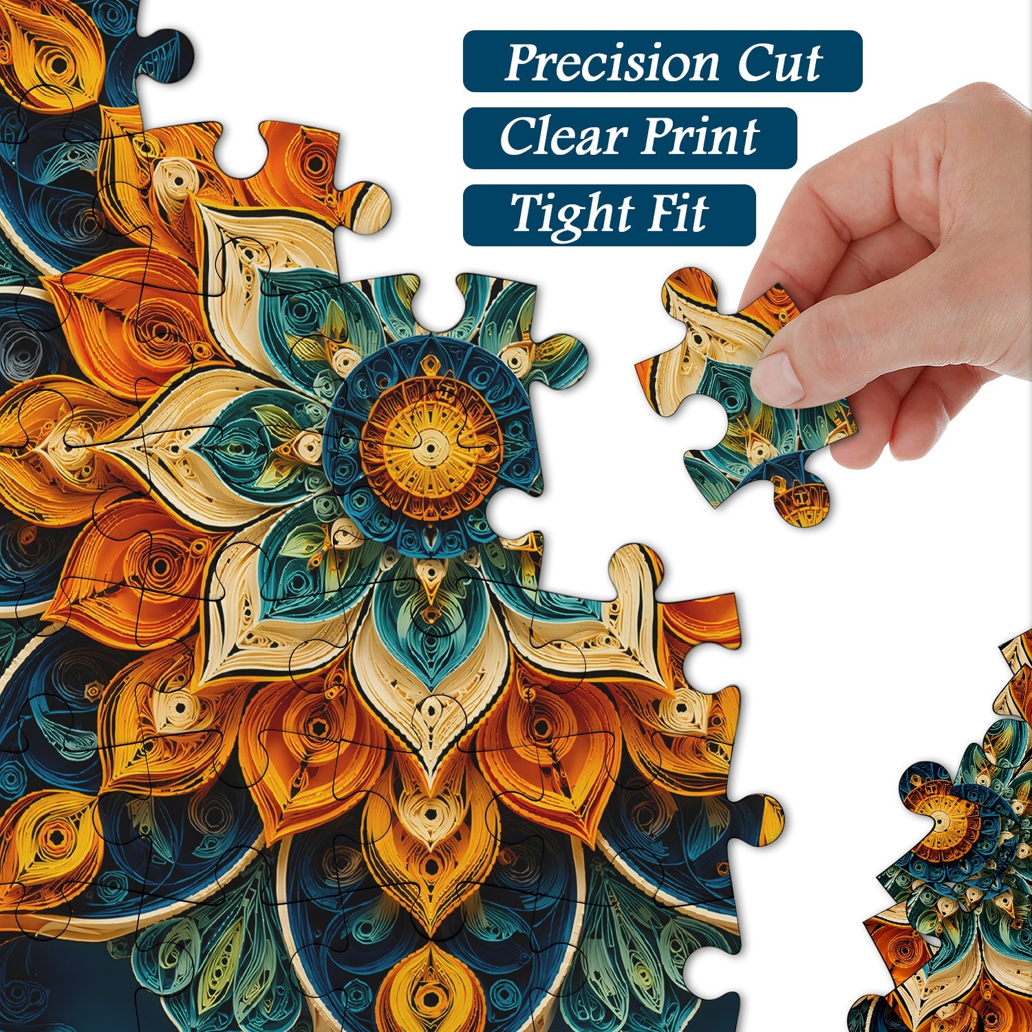 Quilling Mandala Bloom Jigsaw Puzzle 1000 Piece