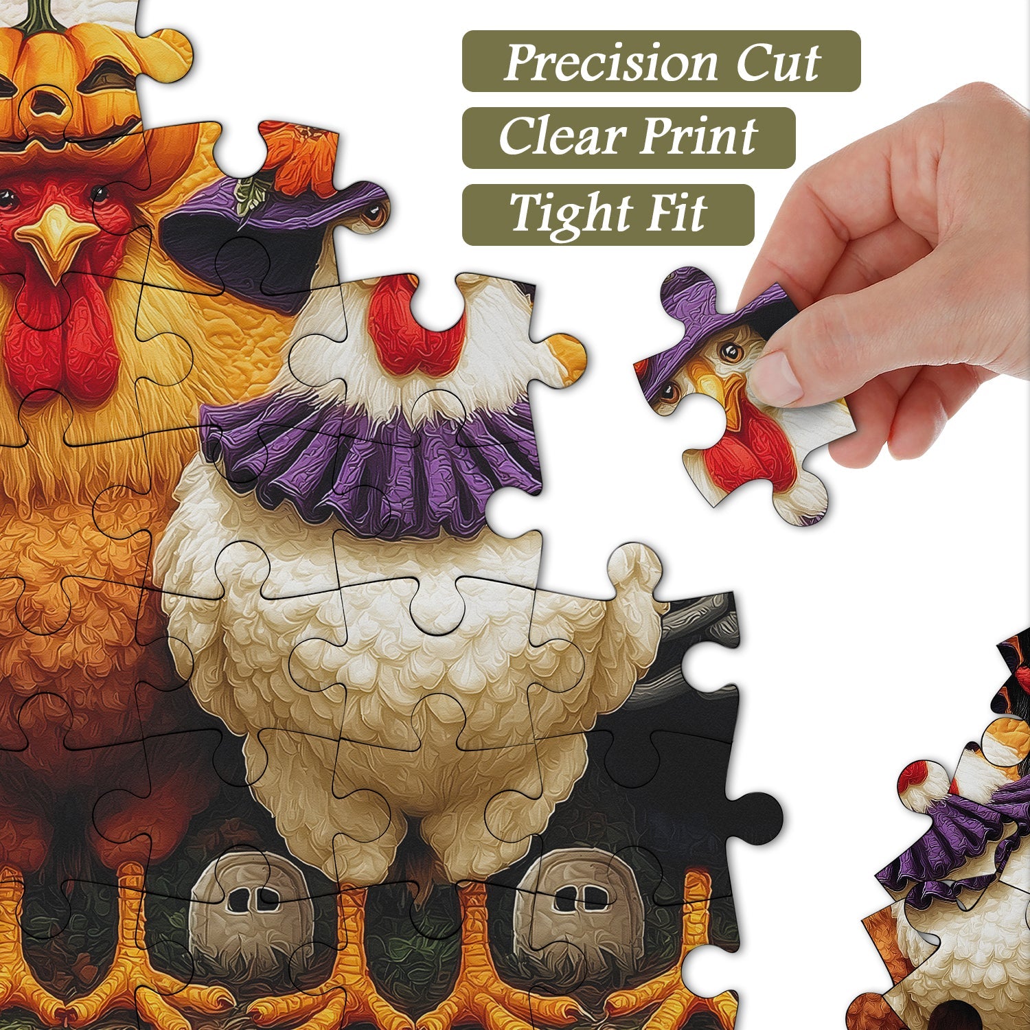Spooky Halloween Chickens Jigsaw Puzzle 1000 Piece