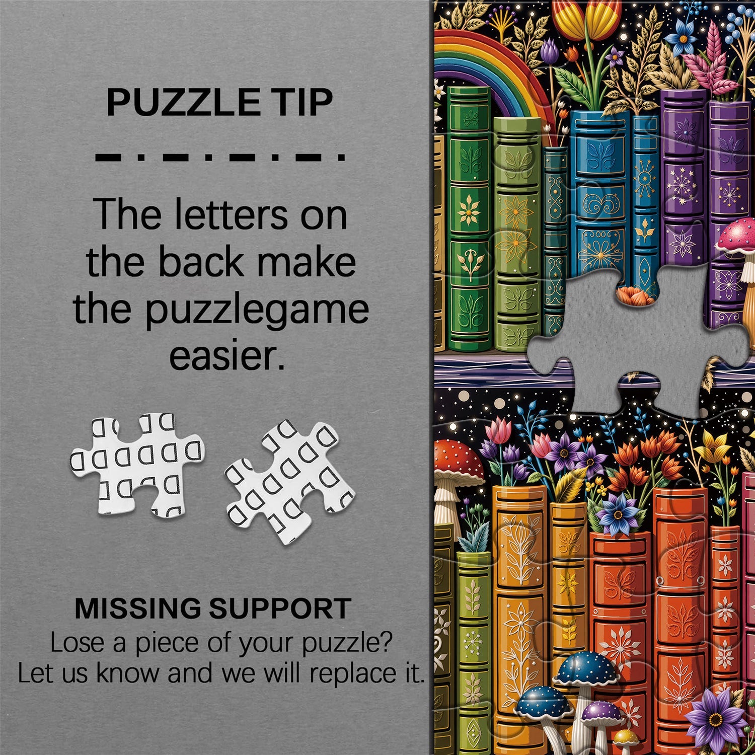 Botanical Bookshelf Jigsaw Puzzle 1000 Piece