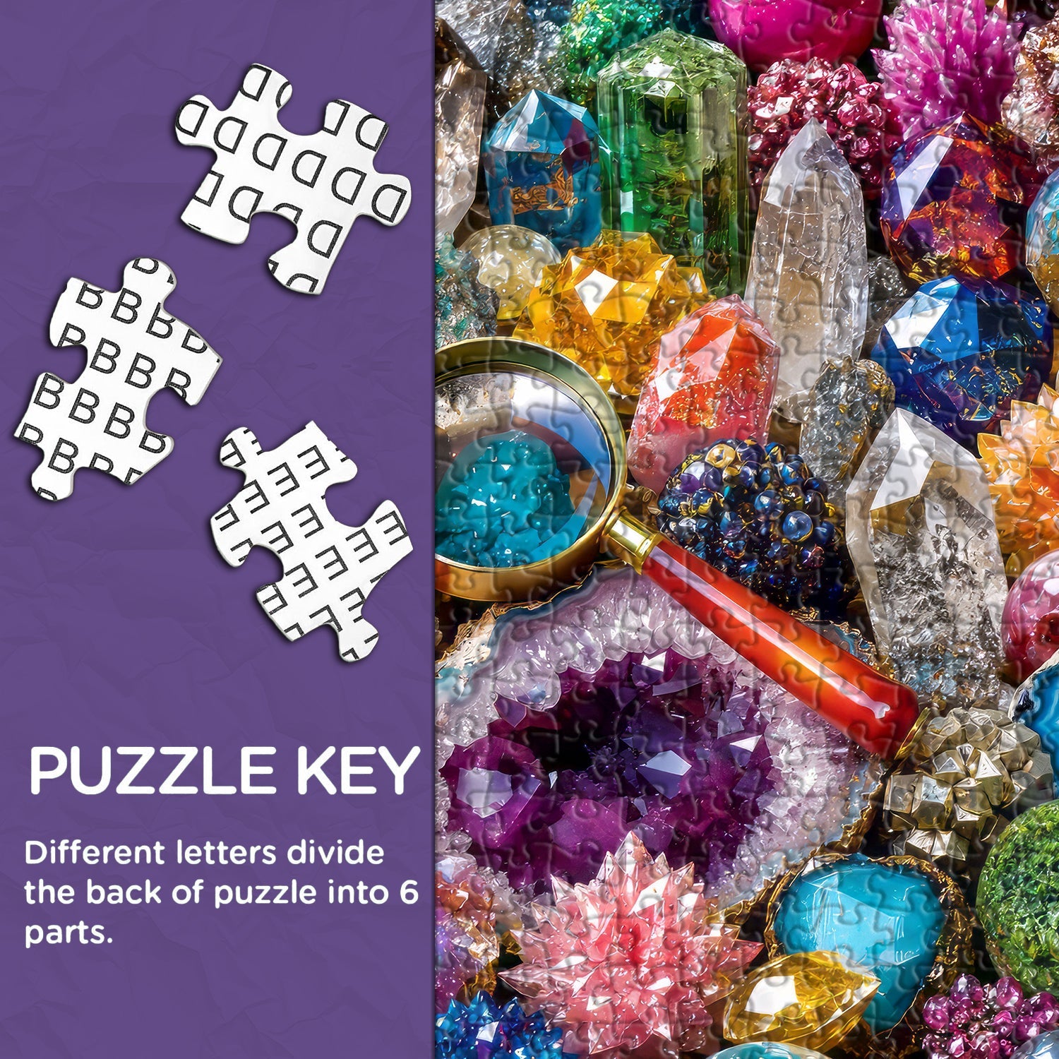 Gemstone Kaleidoscope Jigsaw Puzzle 1000 Piece