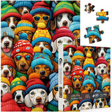 Cute Dog Fashion Hat Jigsaw Puzzle 1000 Pieces