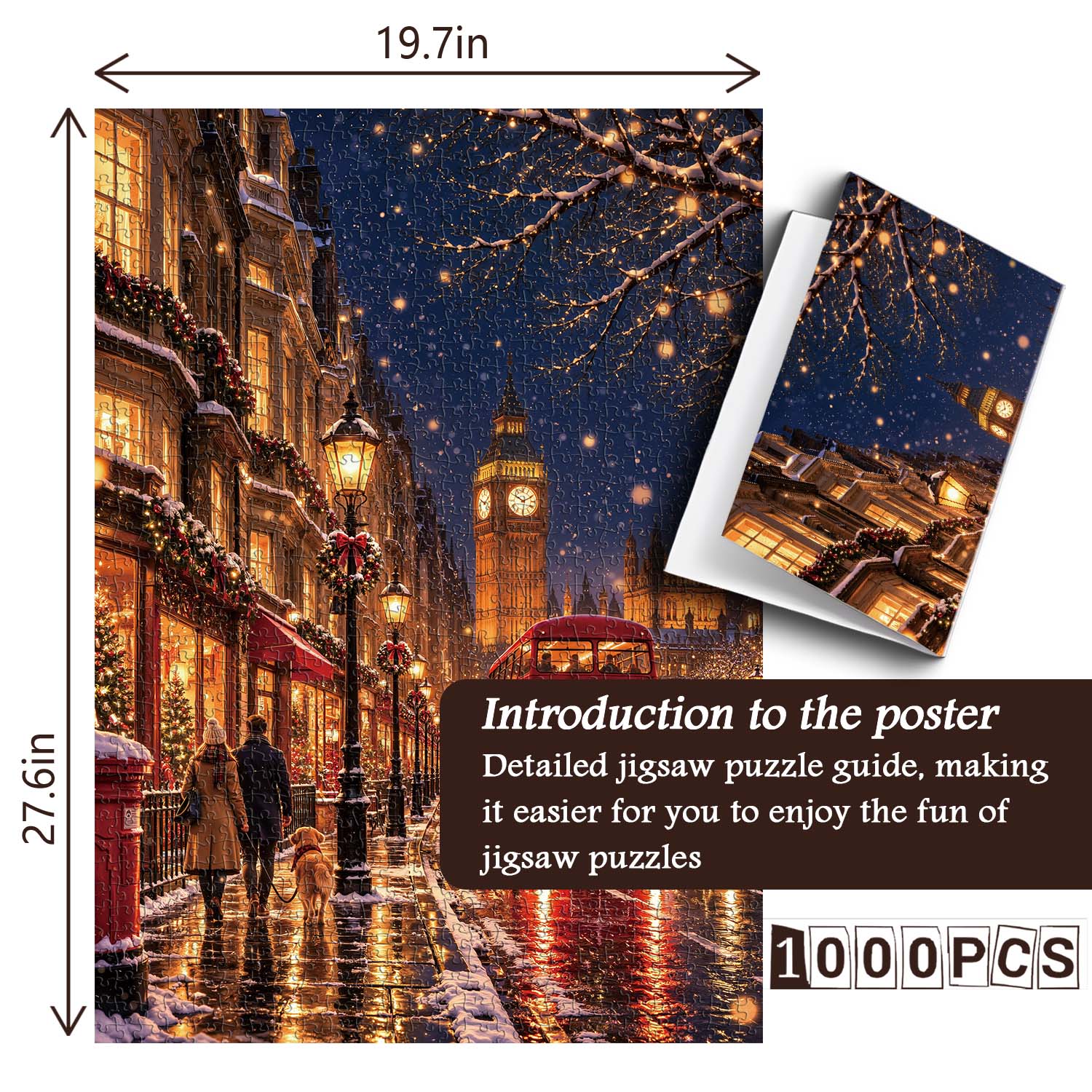 London Snow Night Jigsaw Puzzle 1000 Pieces