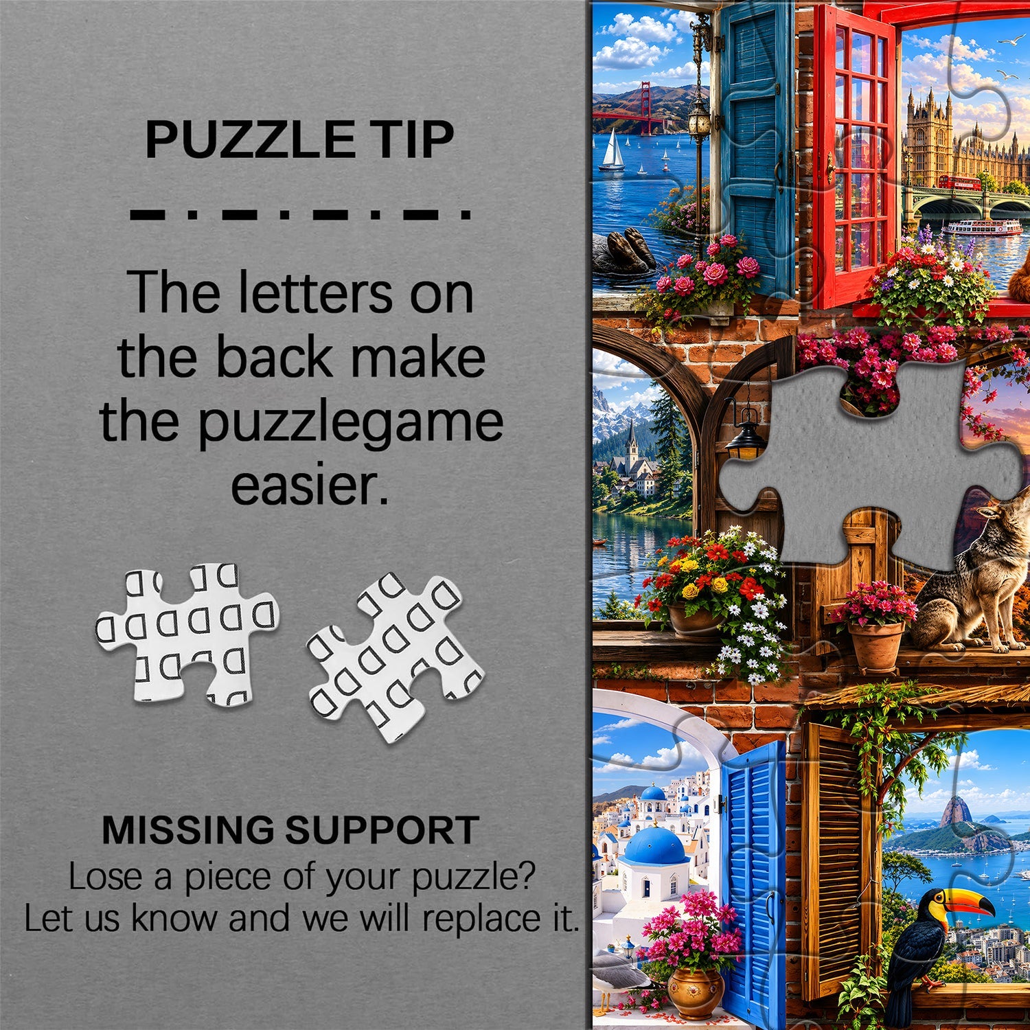 World Panes Jigsaw Puzzle 1000 Piece