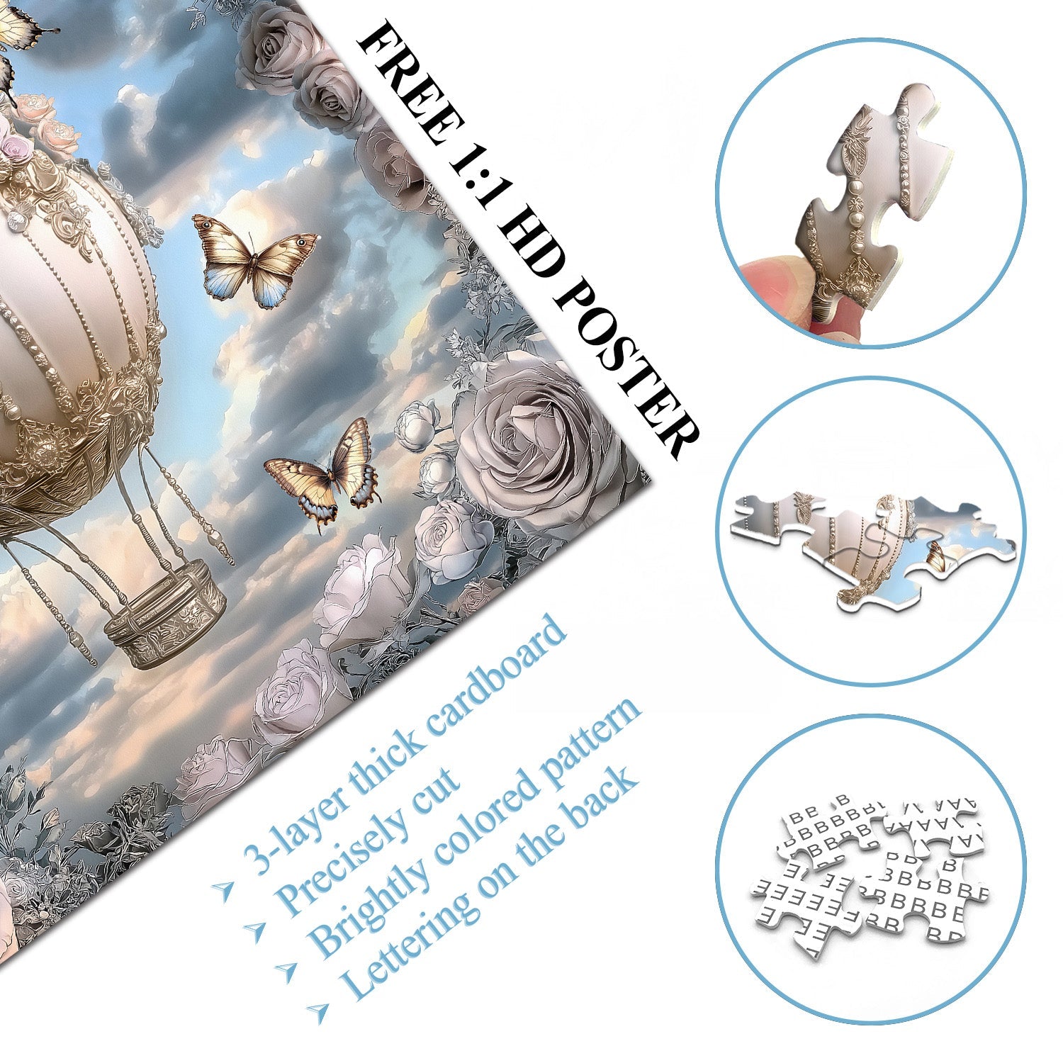 Fantasy-Heißluftballon-Puzzle, 1000 Teile