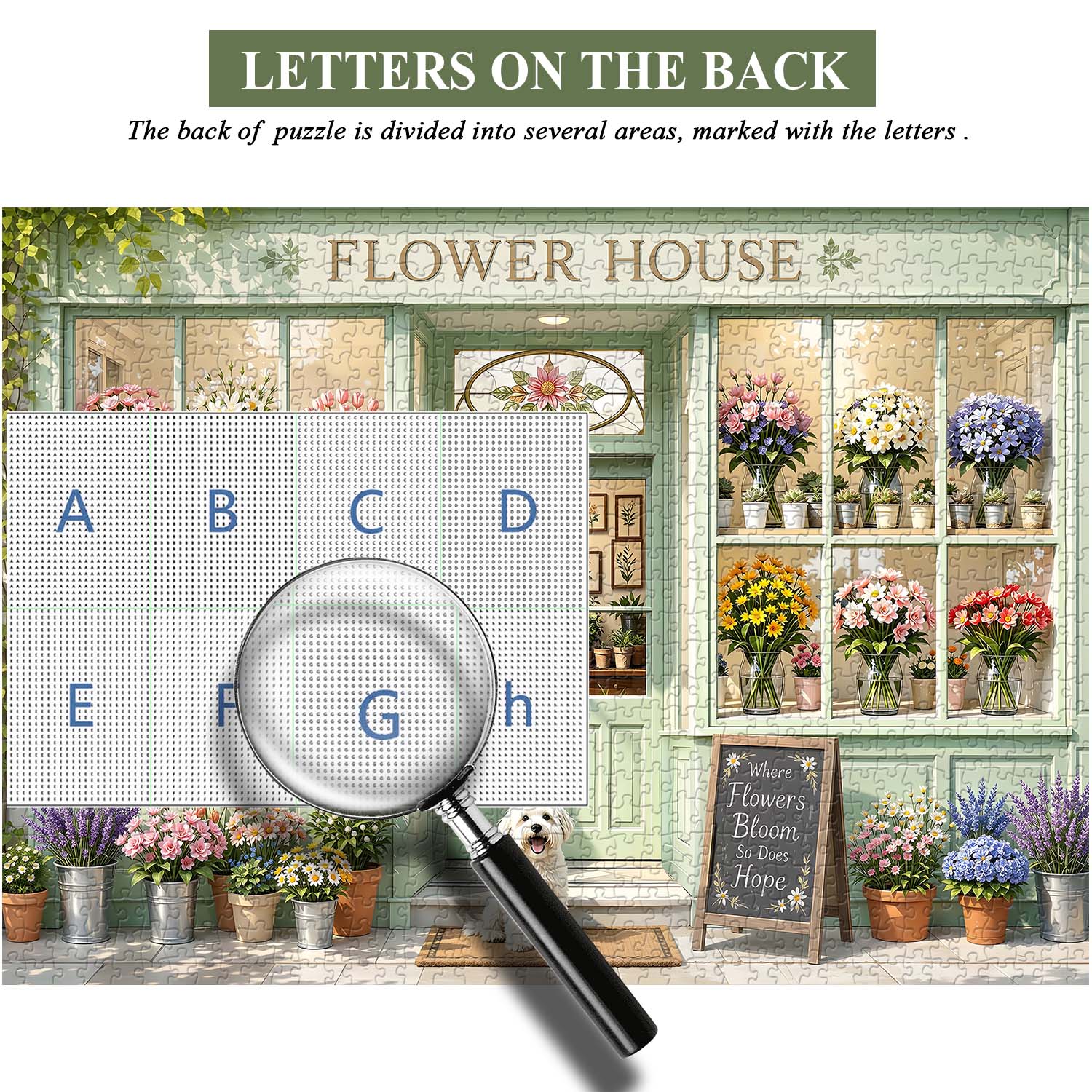 Flower Pup Jigsaw Puzzle 1000 Piece