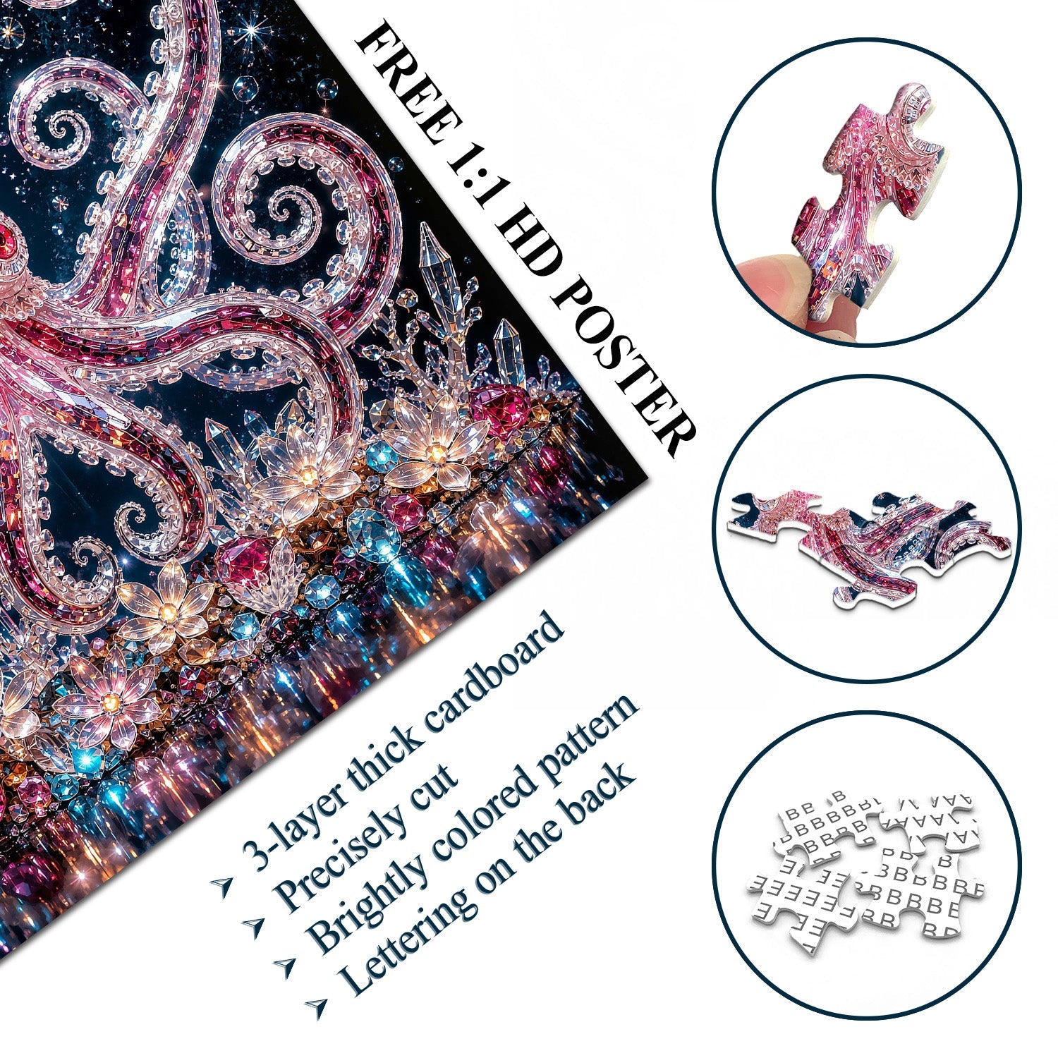 Crystal Octopus Jigsaw Puzzle 1000 Pieces