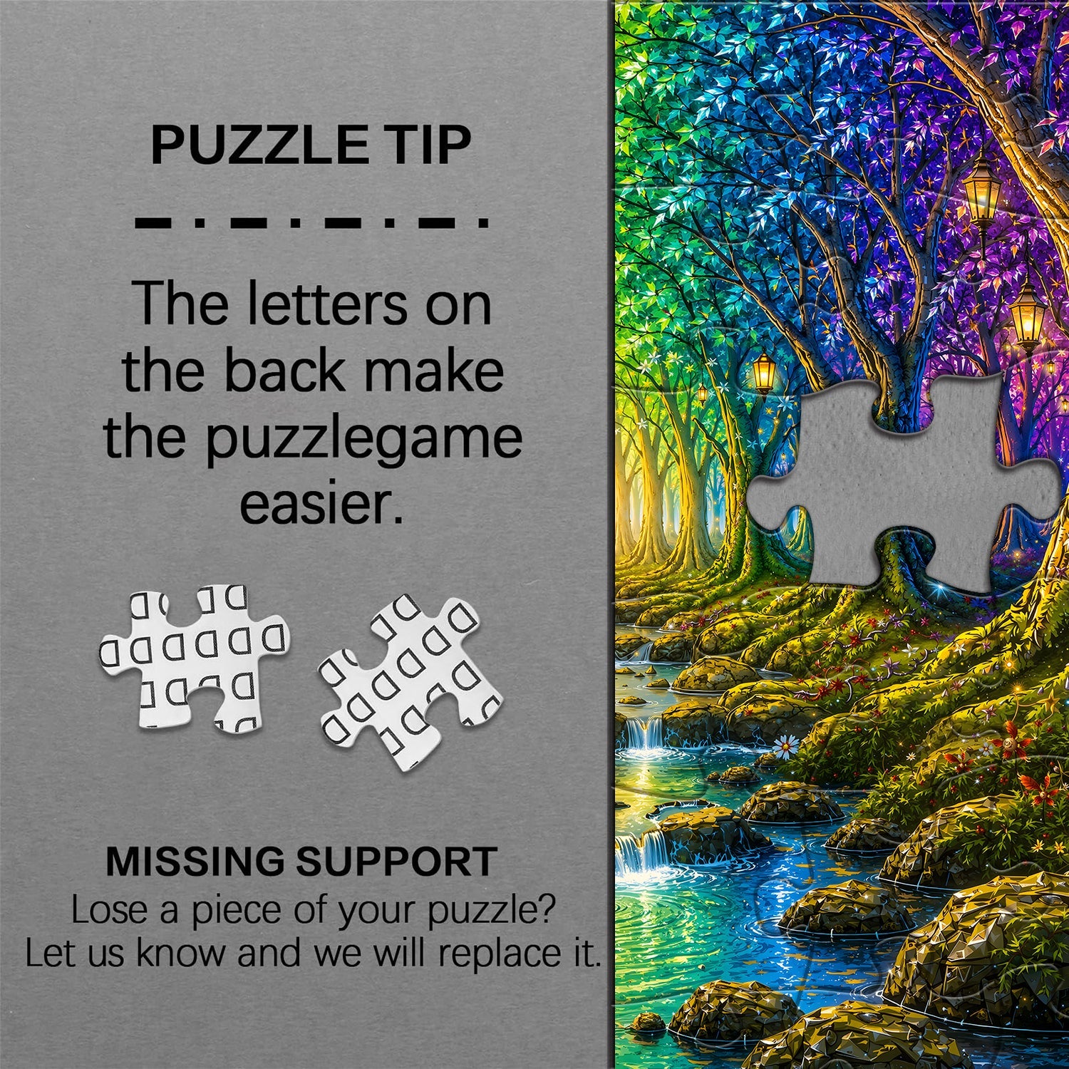 Rainbow Tree Corridor Jigsaw Puzzle 1000 Pieces