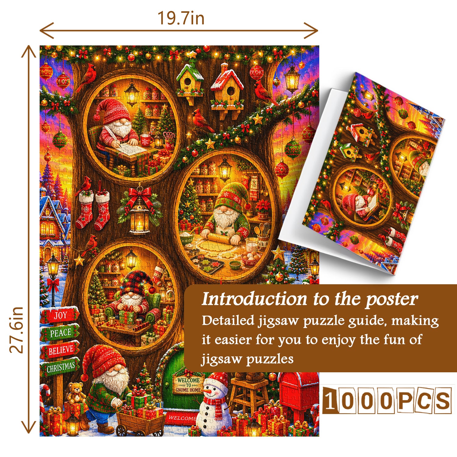 Christmas Gnome Village Jigsaw Puzzle 1000 Piece