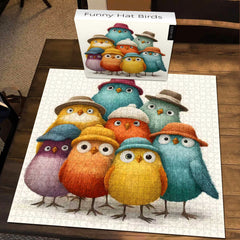 Funny Hat Birds Jigsaw Puzzle 1000 Pieces