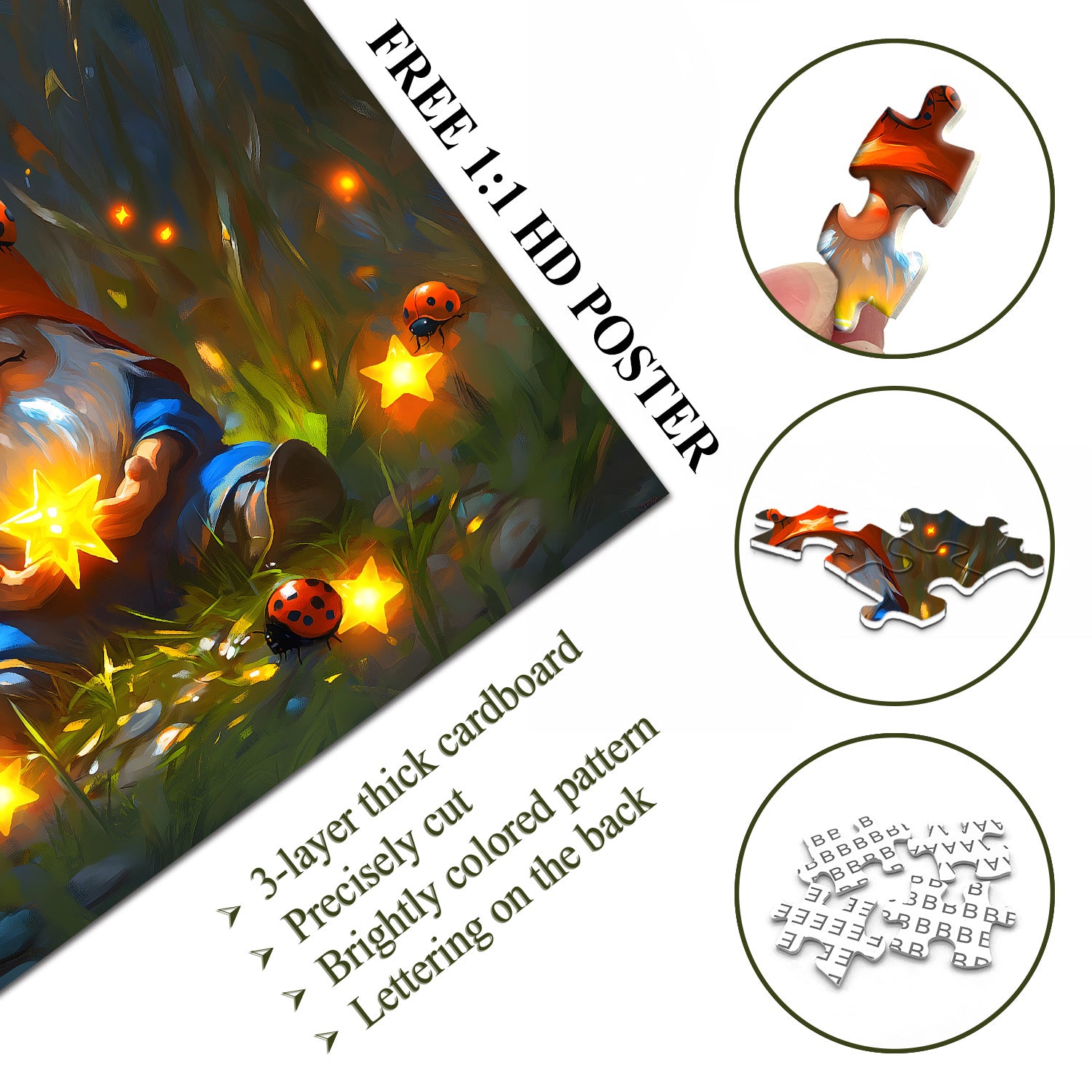 Starry Gnome Jigsaw Puzzle 1000 Pieces