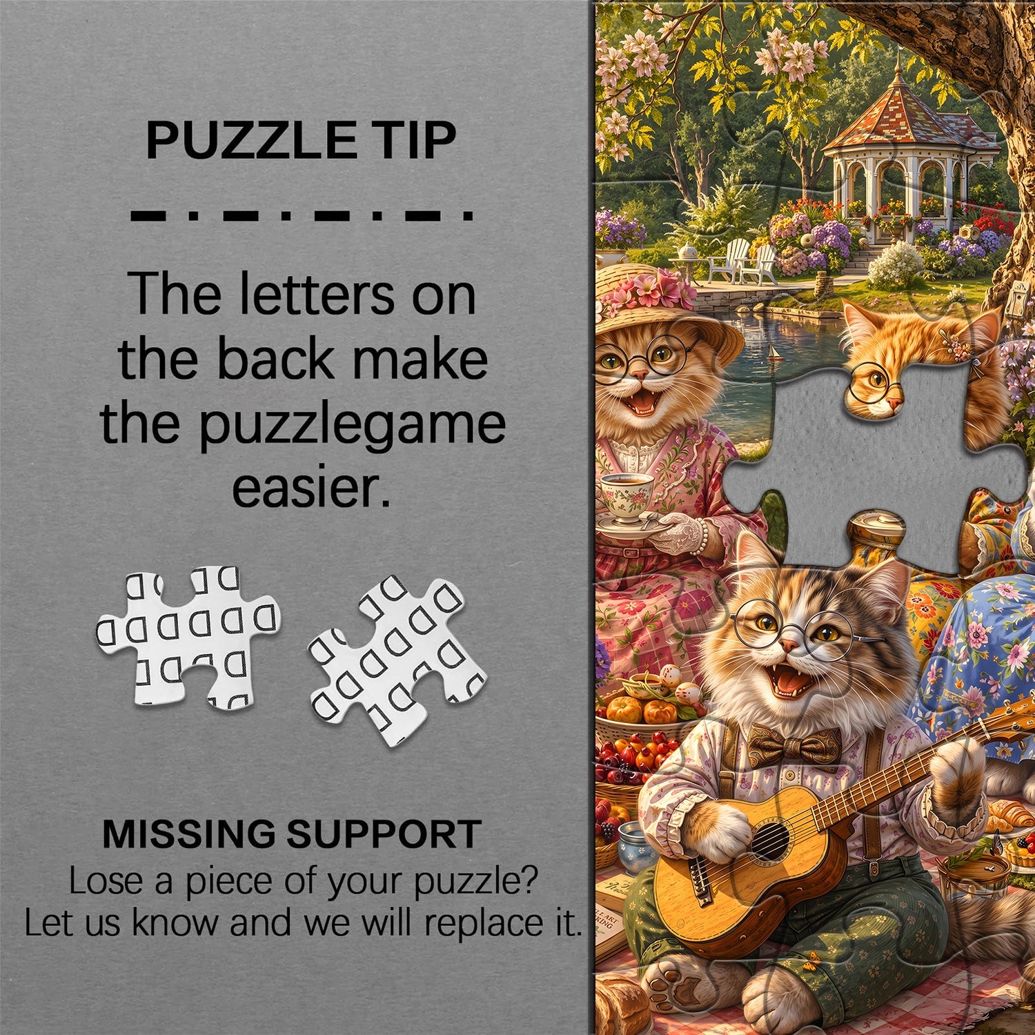 Lakeside Cat Tea Jigsaw Puzzle 1000 Piece