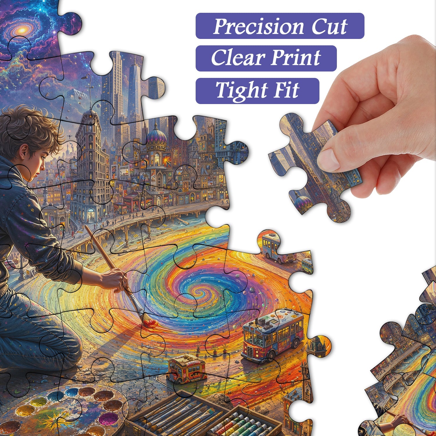 Dream‑Brush City Jigsaw Puzzle 1000 Piece