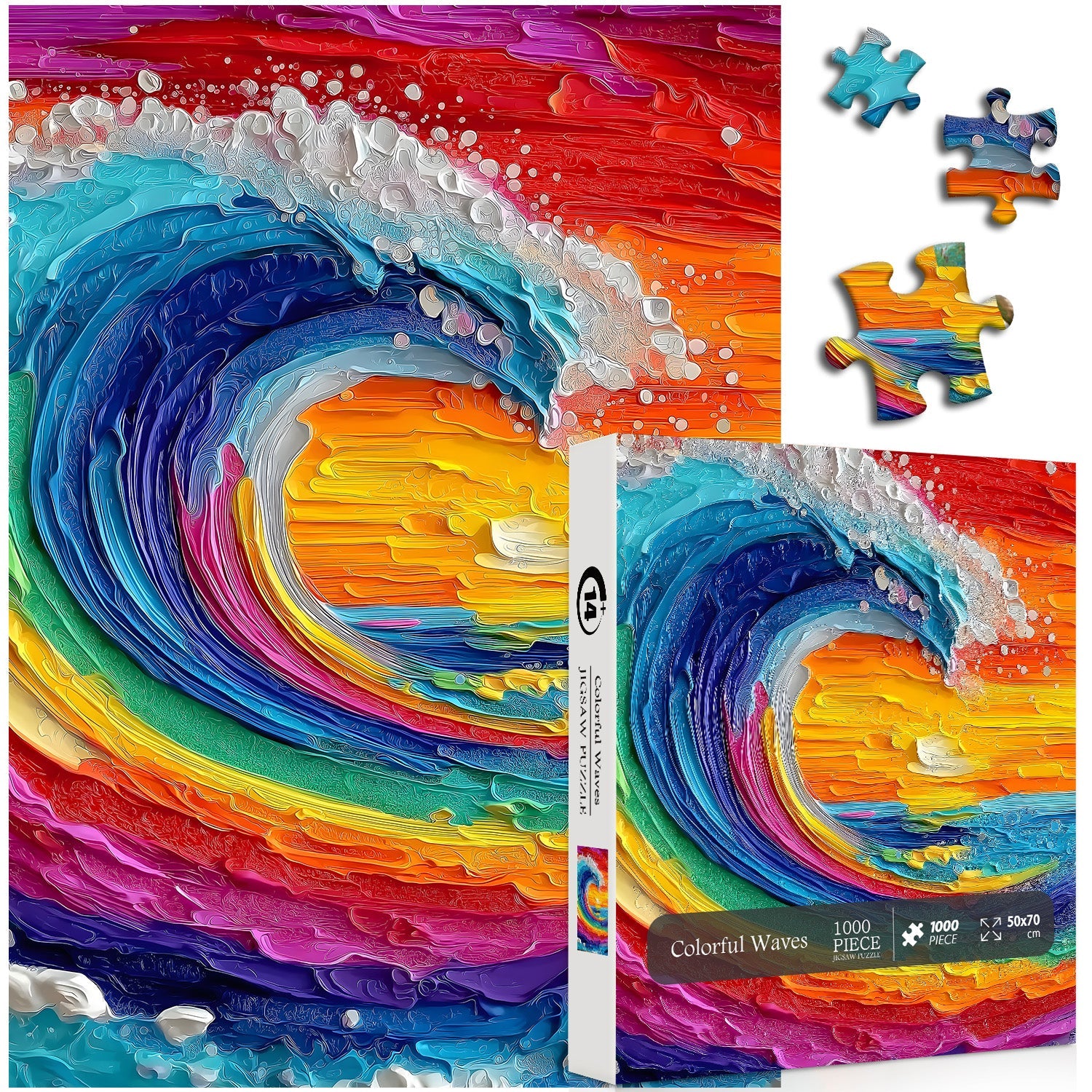 Colorful Waves Jigsaw Puzzle 1000 Pieces