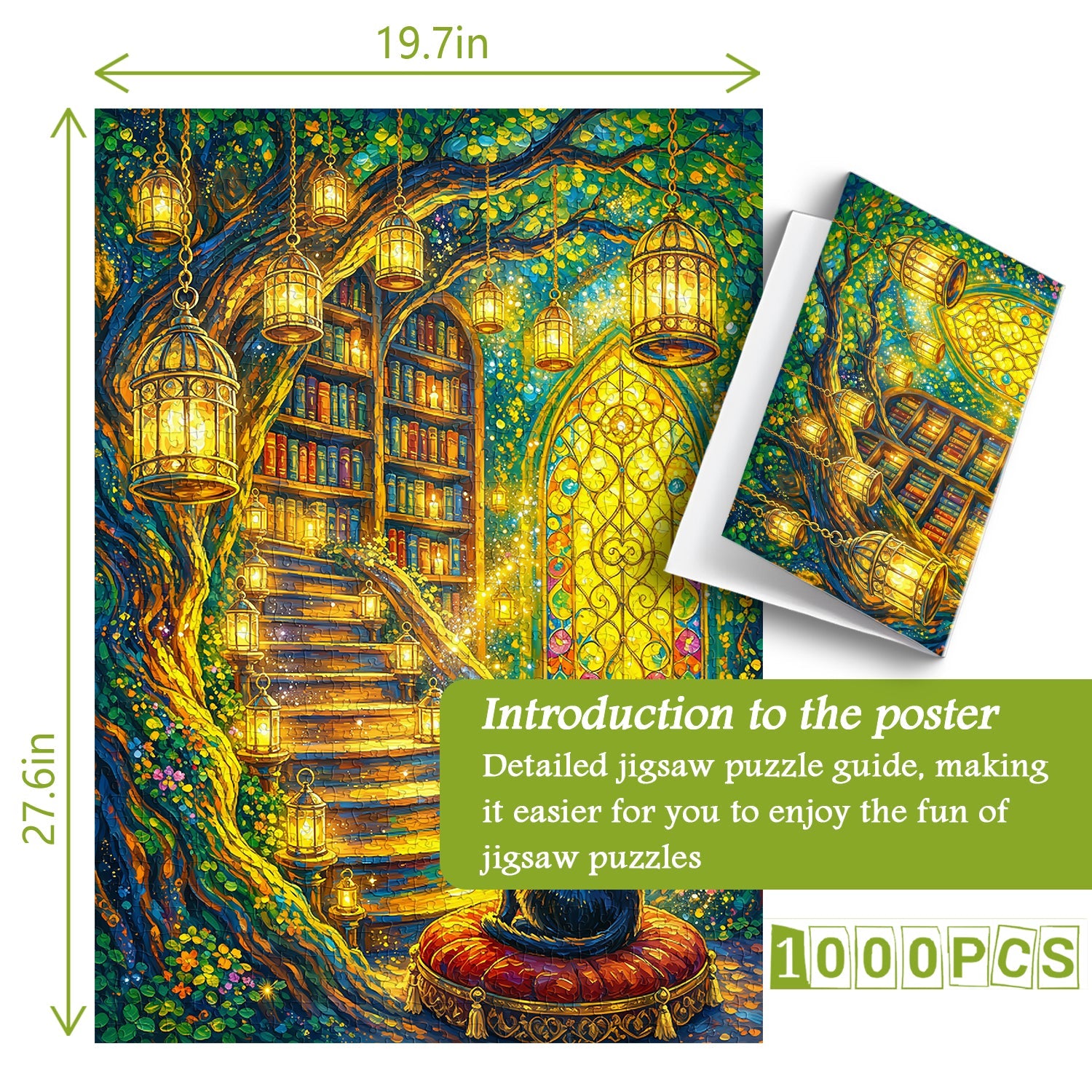 Magic Tree Library Jigsaw Puzzle 1000 Piece