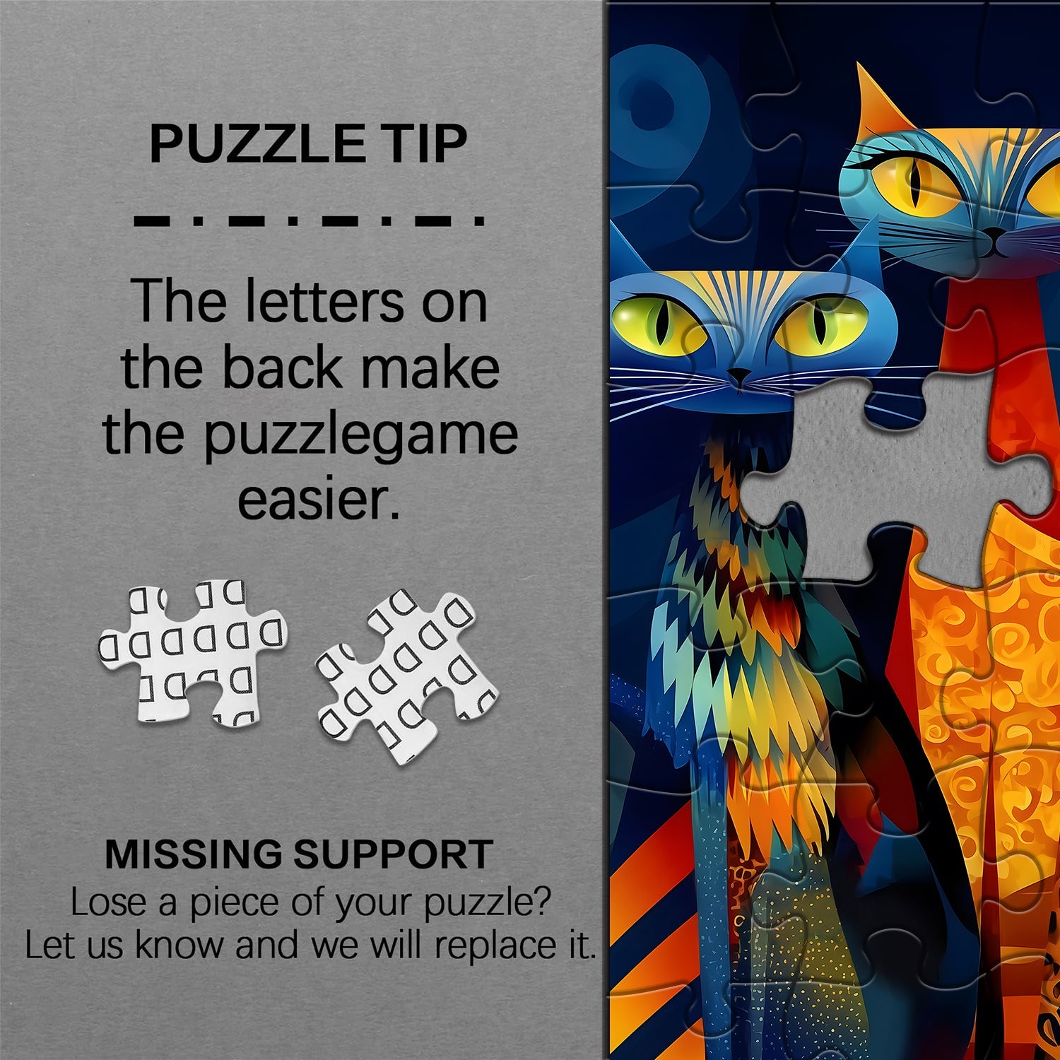 Puzzle 1000 pièces « Chats de rêves vifs »