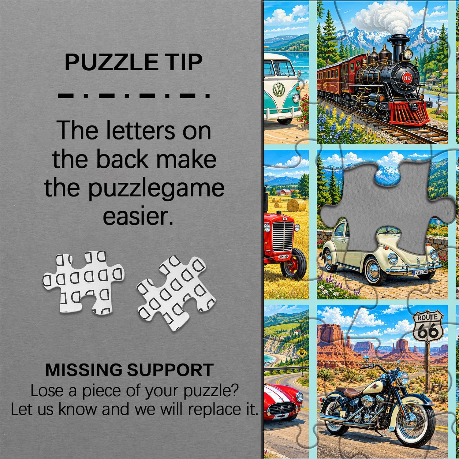 Vintage Transport Atlas Jigsaw Puzzle 1000 Piece