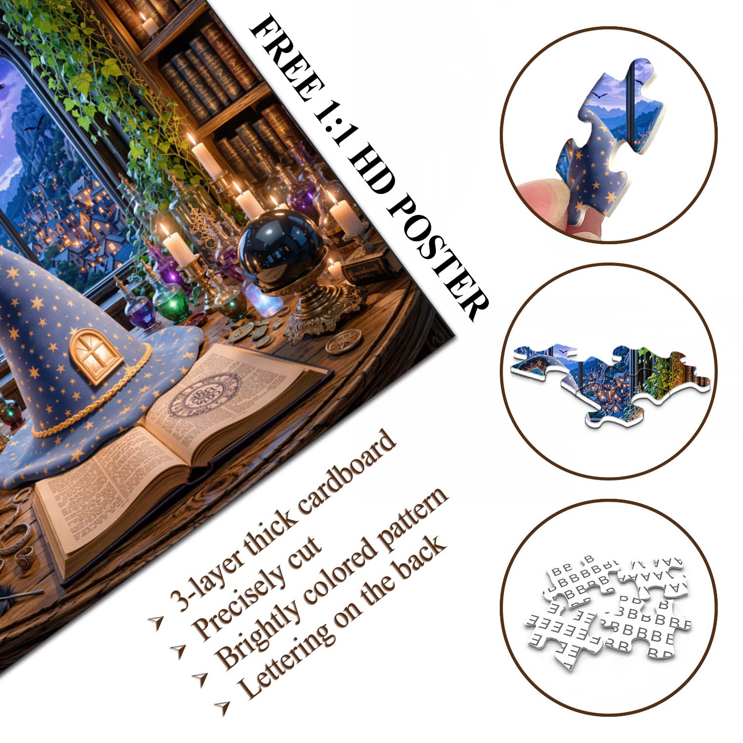Stardust Wizard Hat Jigsaw Puzzle 1000 Piece