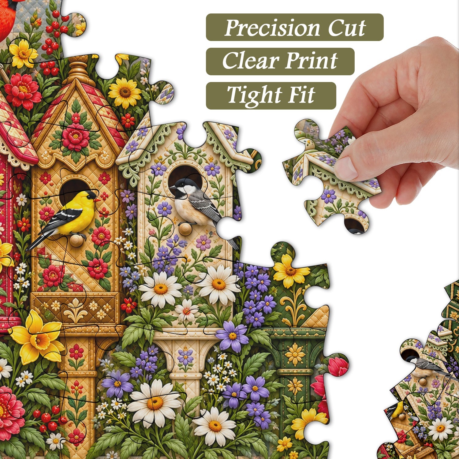 Quilted Bird Haven Jigsaw Puzzle 1000 Piece
