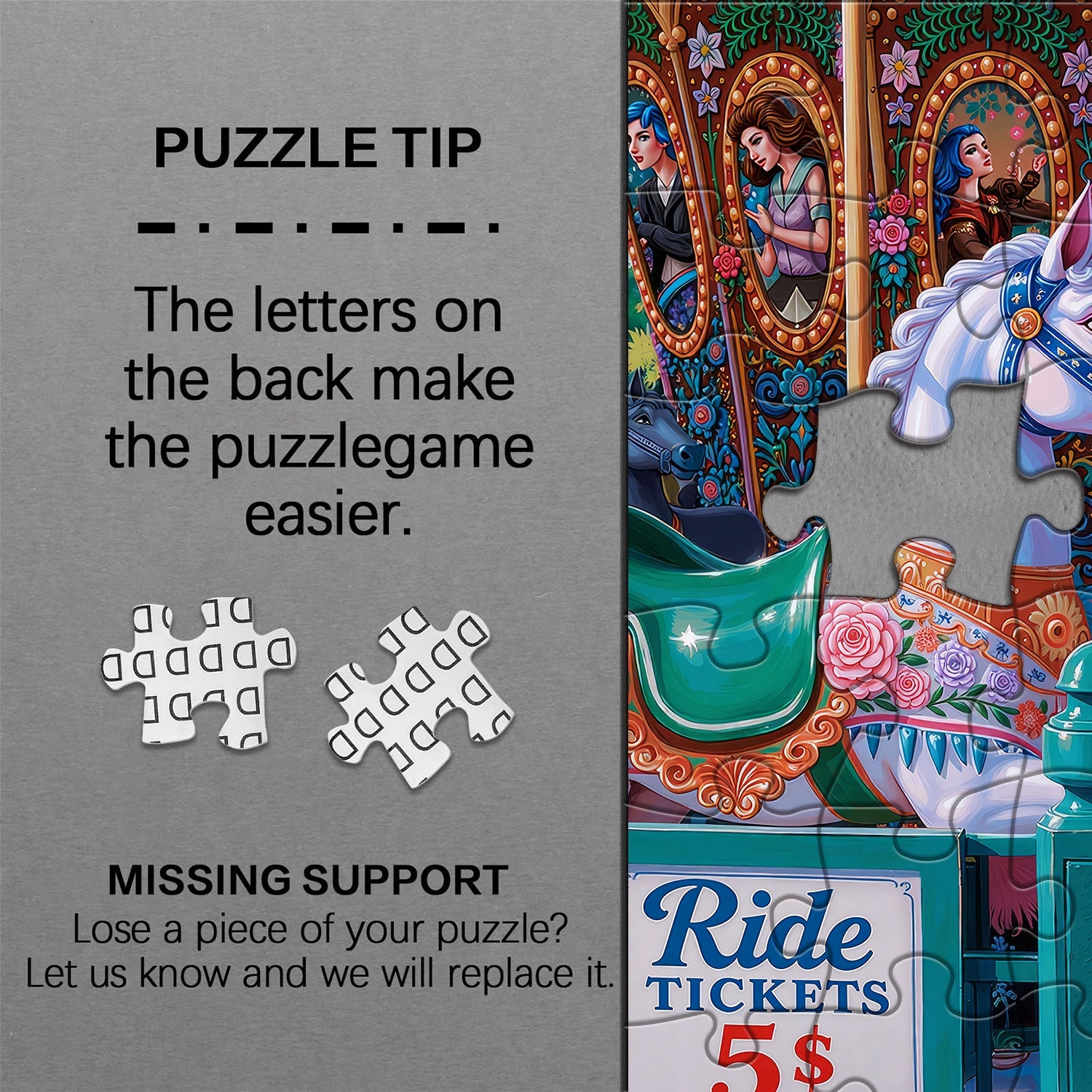 Candyfloss and Carousel Jigsaw Puzzle 1000 Pieces