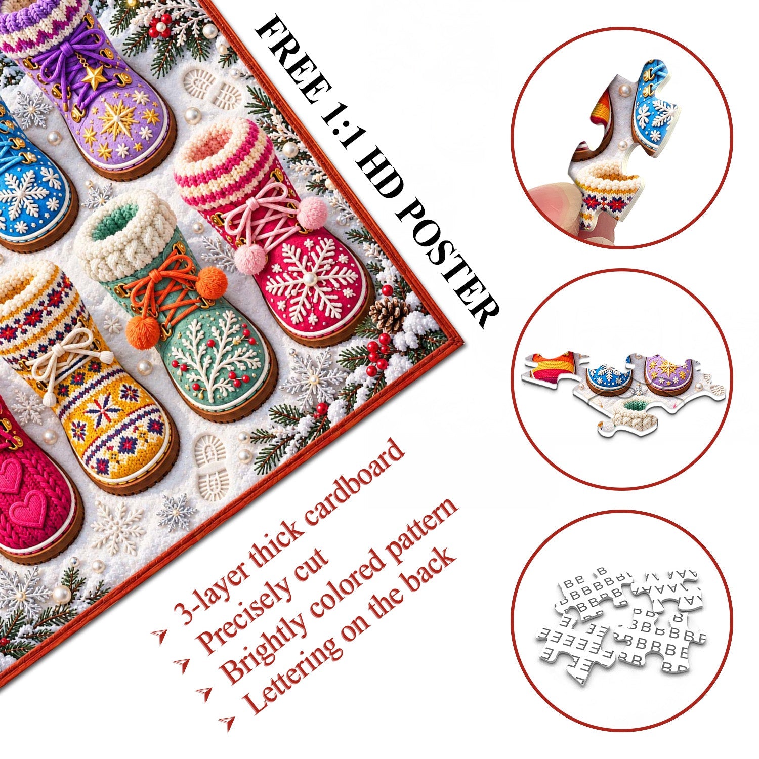Aurora Knit Boots Jigsaw Puzzle 1000 Pieces