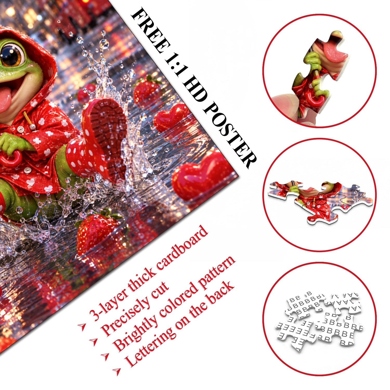 Heart Frog Jigsaw Puzzle 1000 Piece