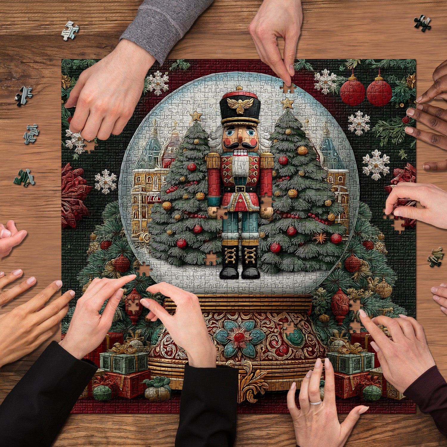 Nutcracker Snow Globe Jigsaw Puzzle 1000 Piece