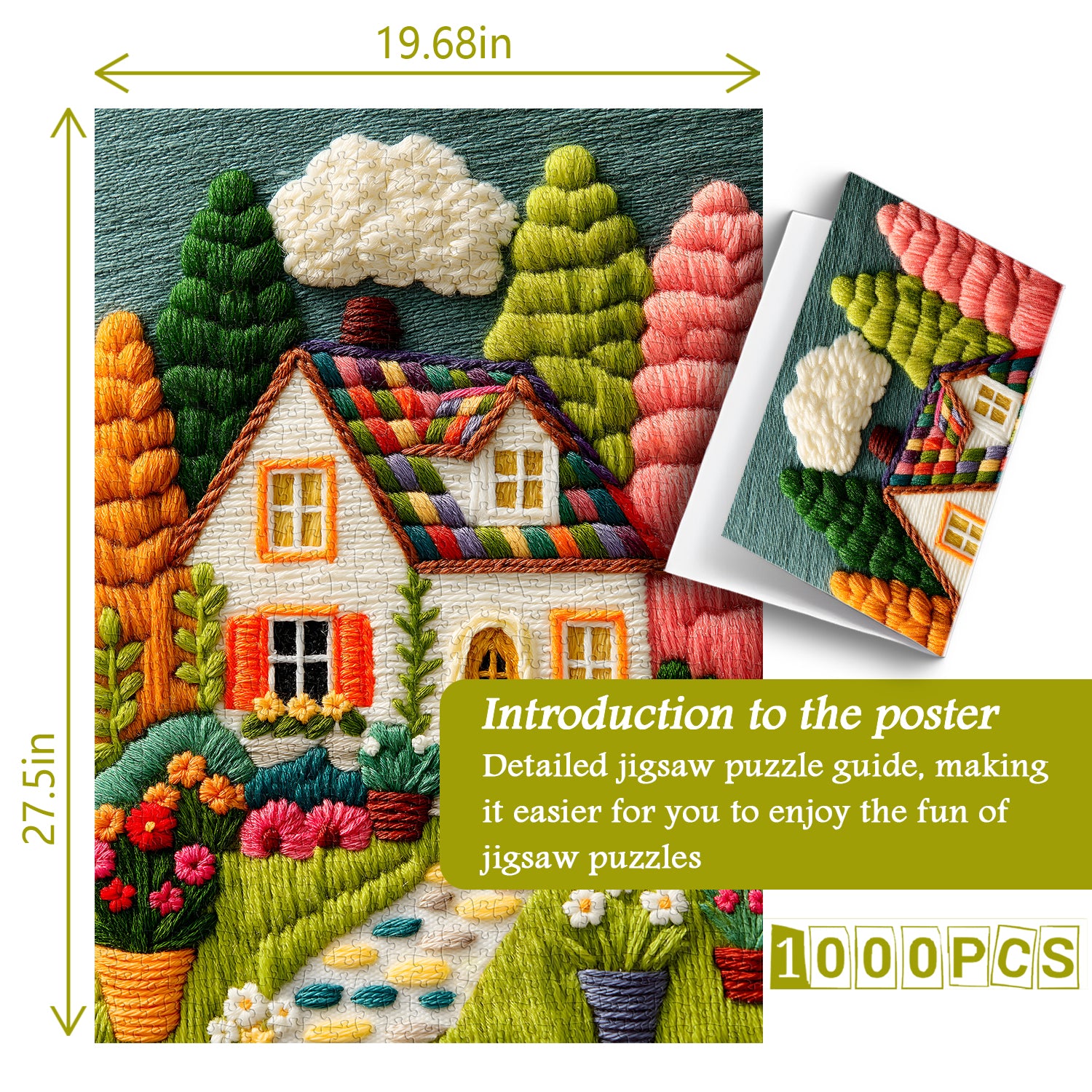 Puzzle Maison Colorée 1000 Pièces