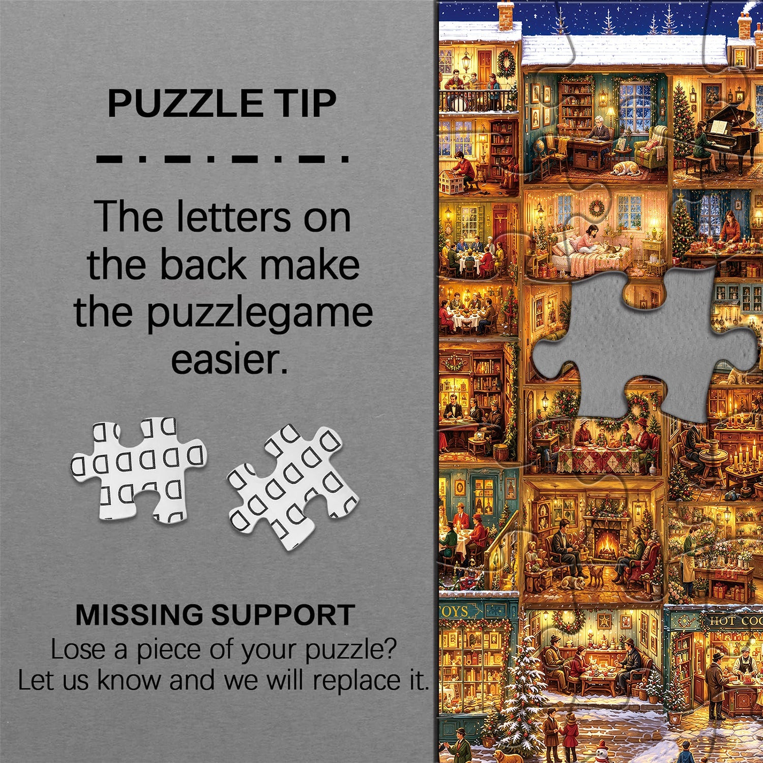 Starry Snow Town Jigsaw Puzzle 1000 Piece