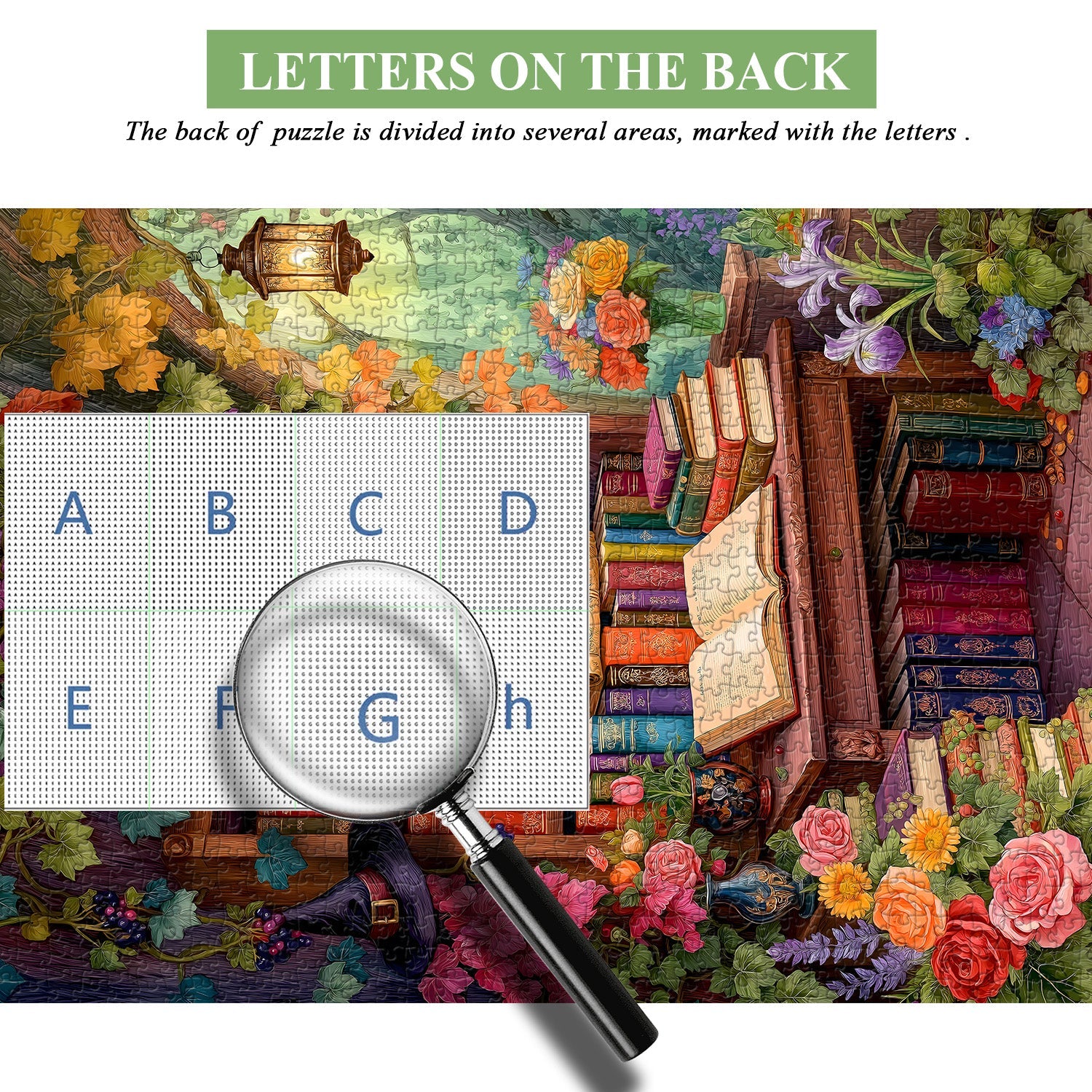 Puzzle 1000 Pièces — Étagère Fleurie