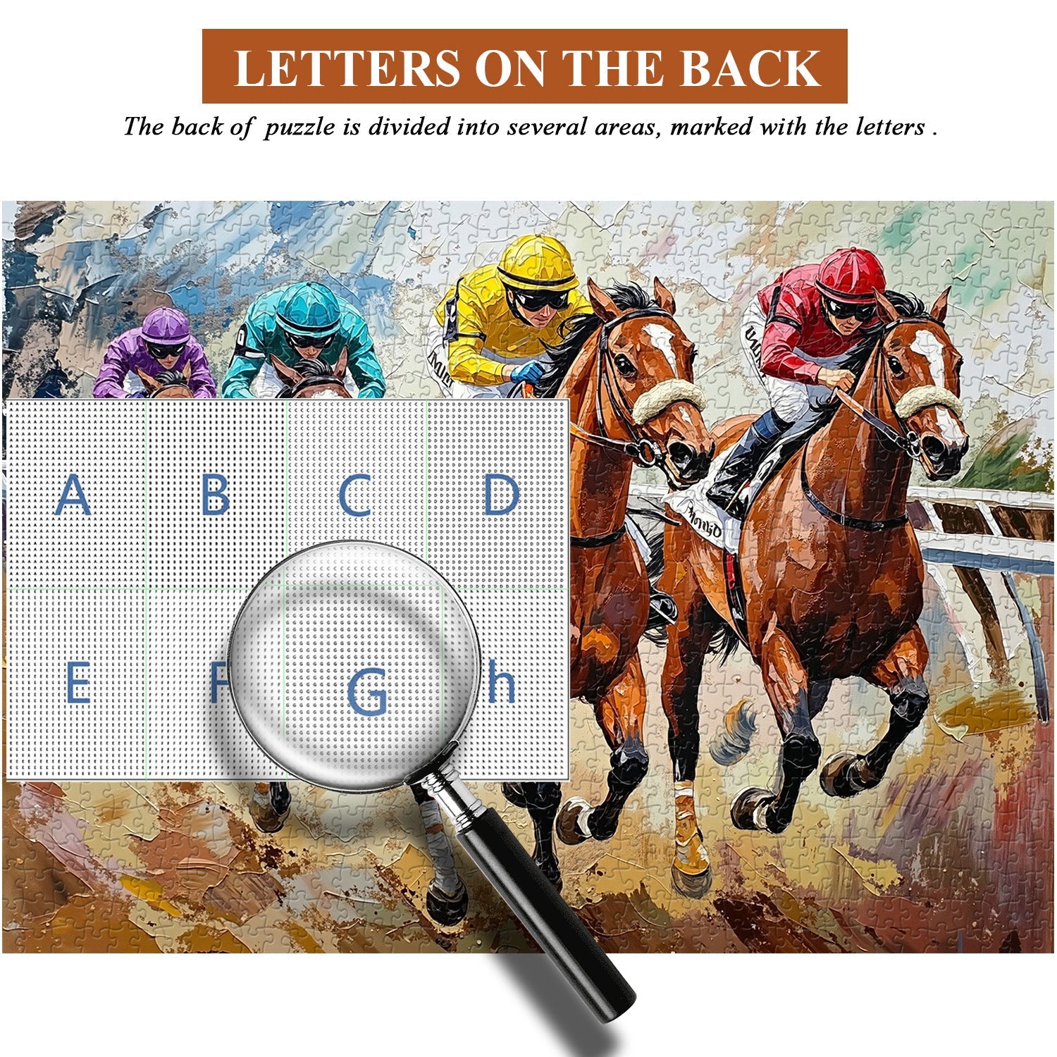 Race Horses Art Jigsaw Puzzle 1000 Piece