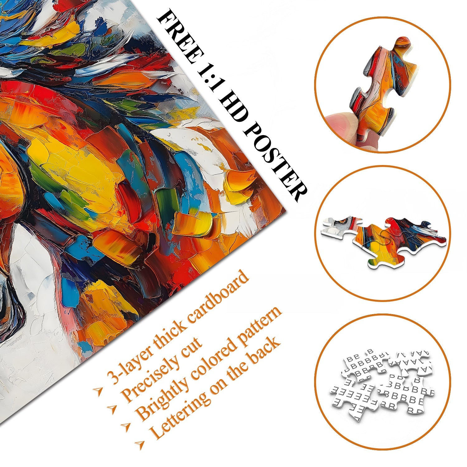 Puzzle „Gemaltes Pferd“ 1000 Teile