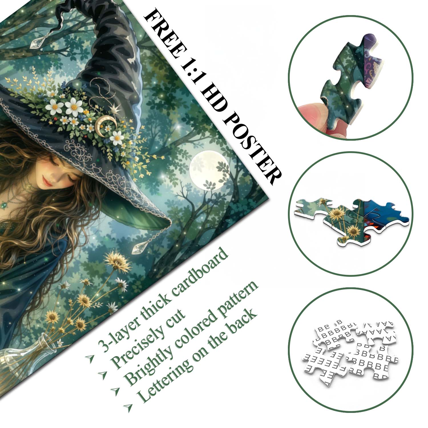 Spirit Moon Witch Jigsaw Puzzle 1000 Piece