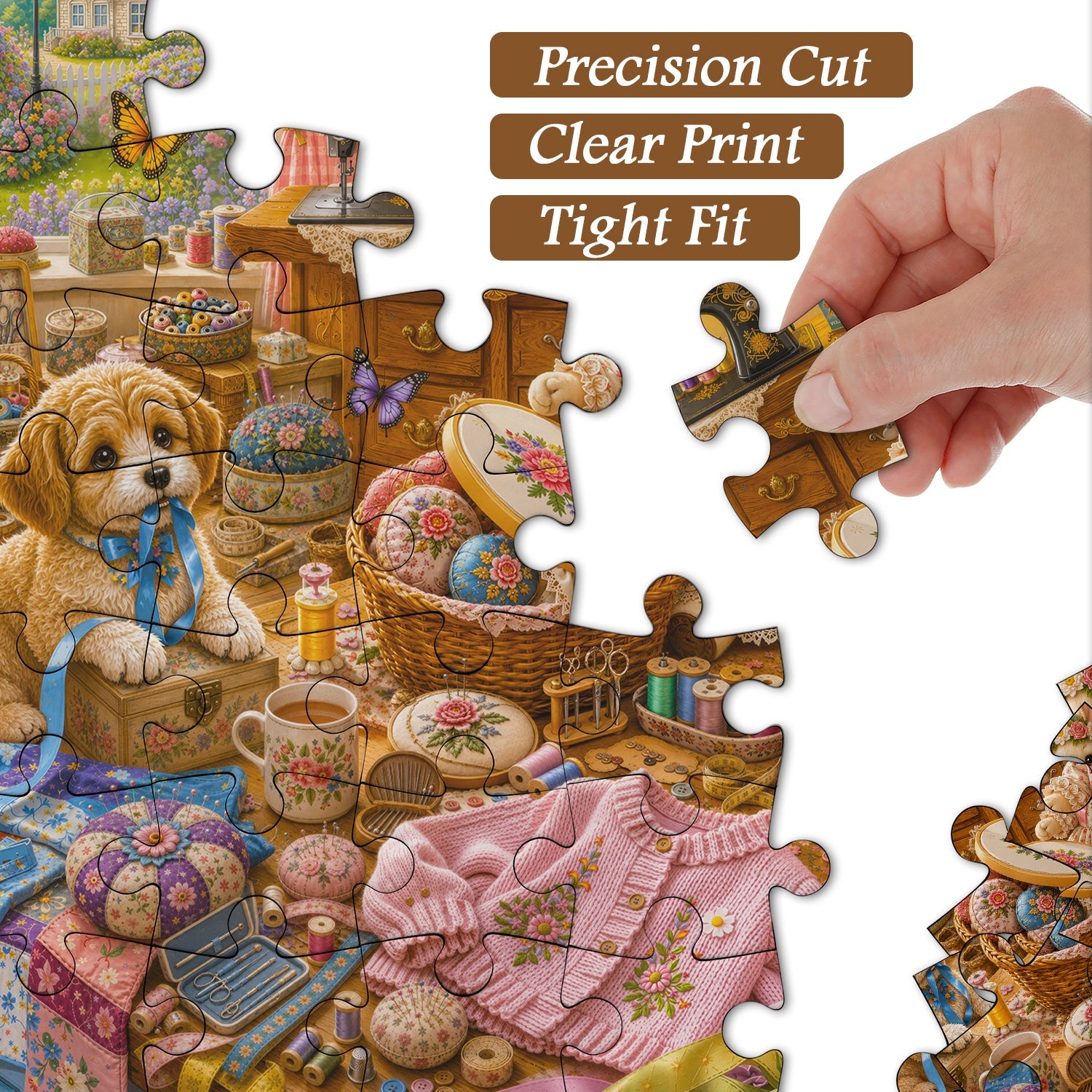 Cozy Sewing Cottage Jigsaw Puzzle 1000 Piece