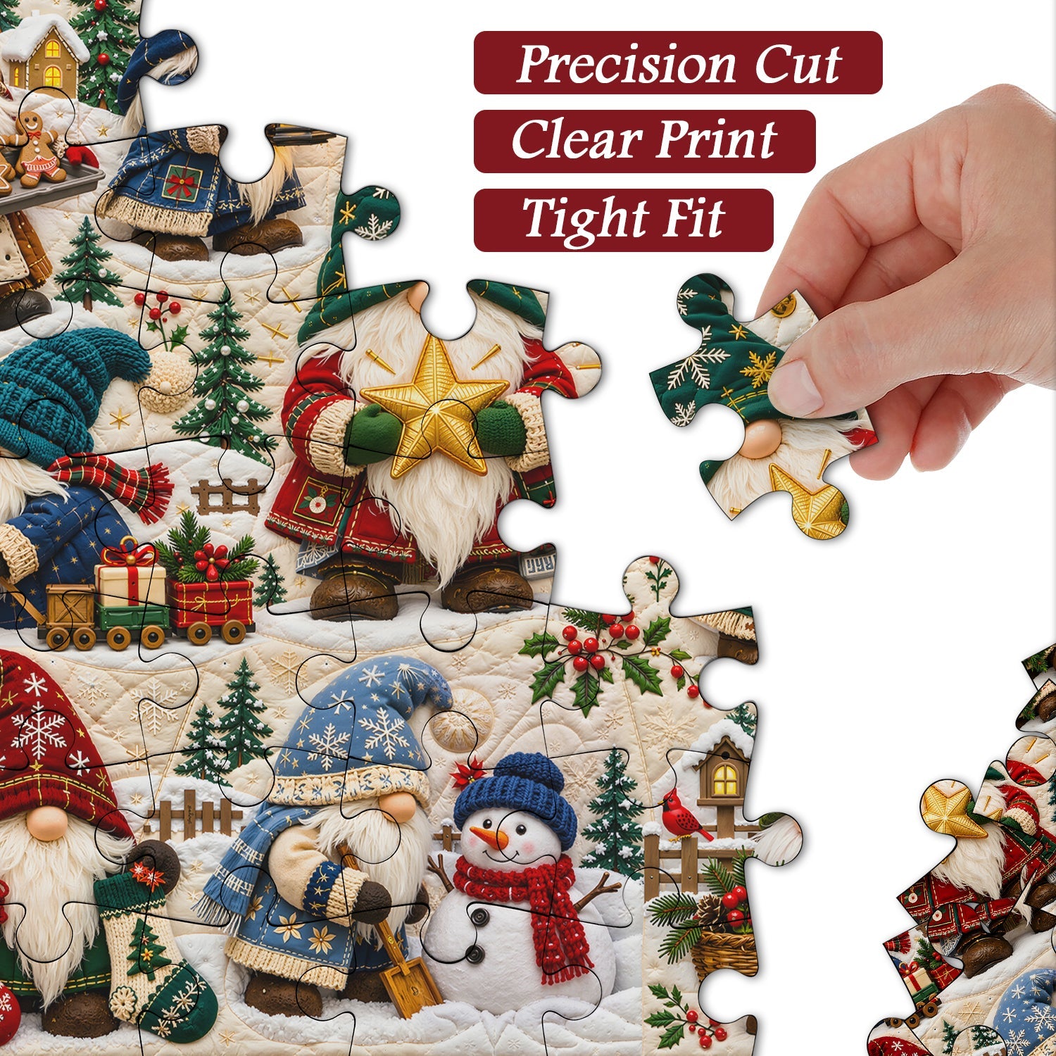 Winter Gnomes Gathering Jigsaw Puzzle 1000 Pieces