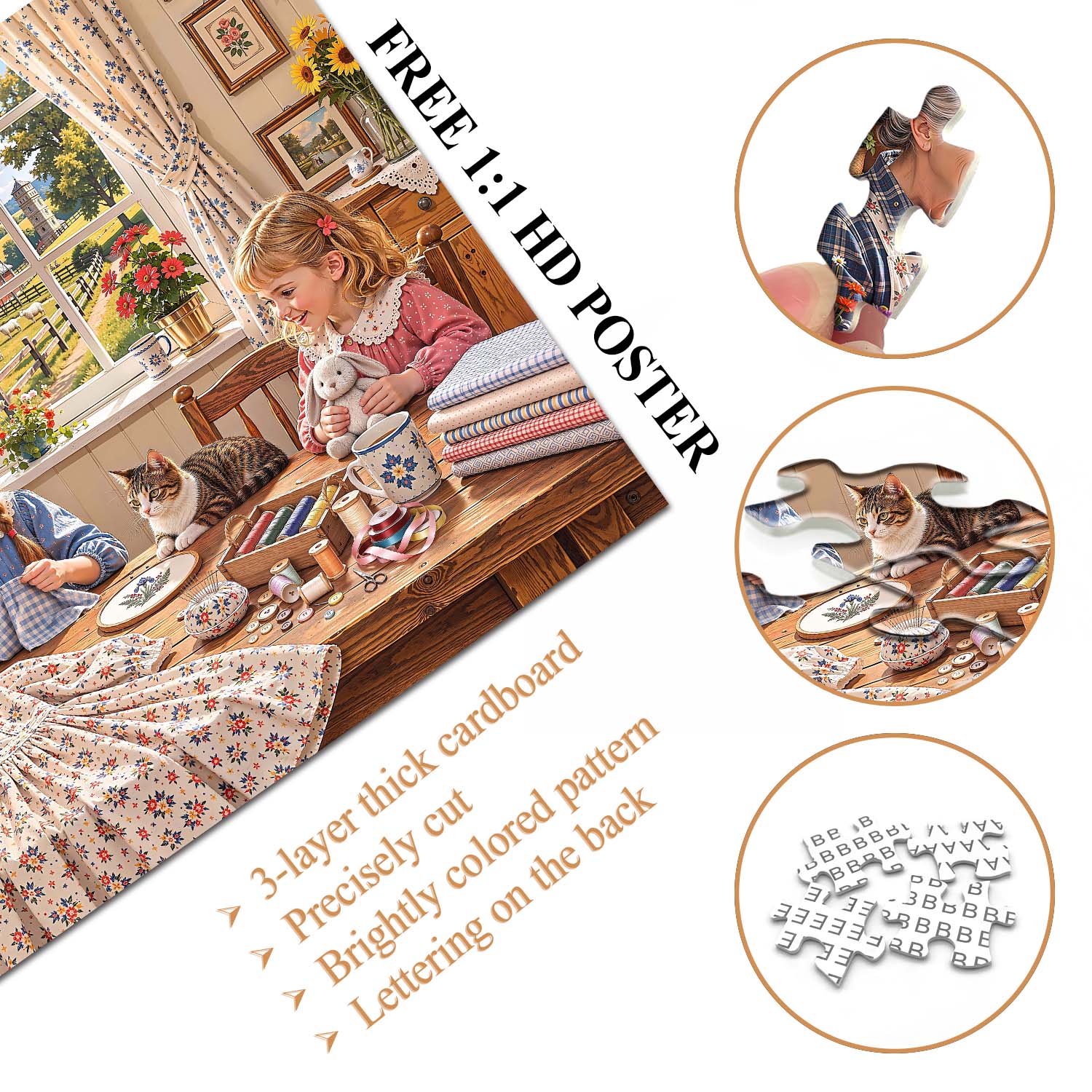Sewing Days Jigsaw Puzzle 1000 Piece
