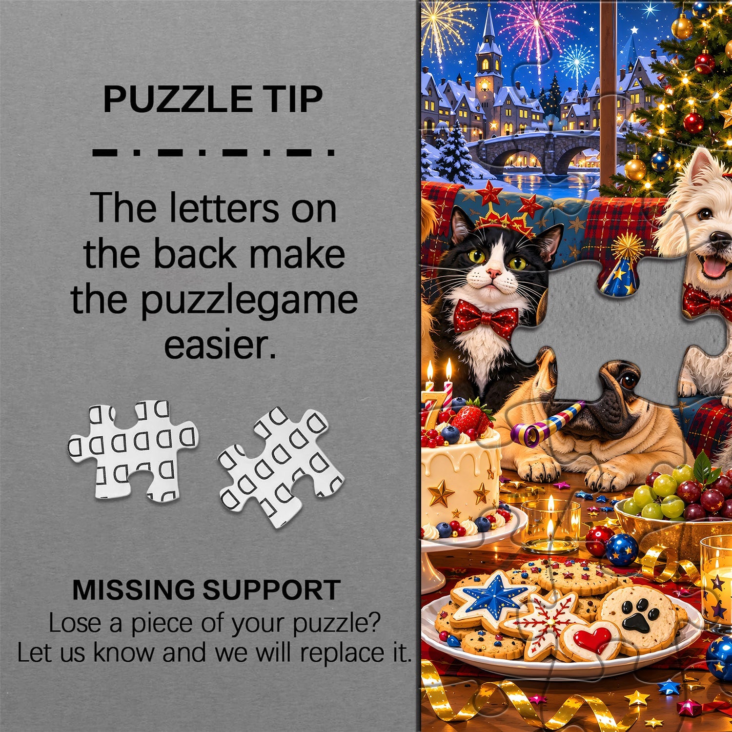 Christmas Pet Party Jigsaw Puzzle 1000 Pieces