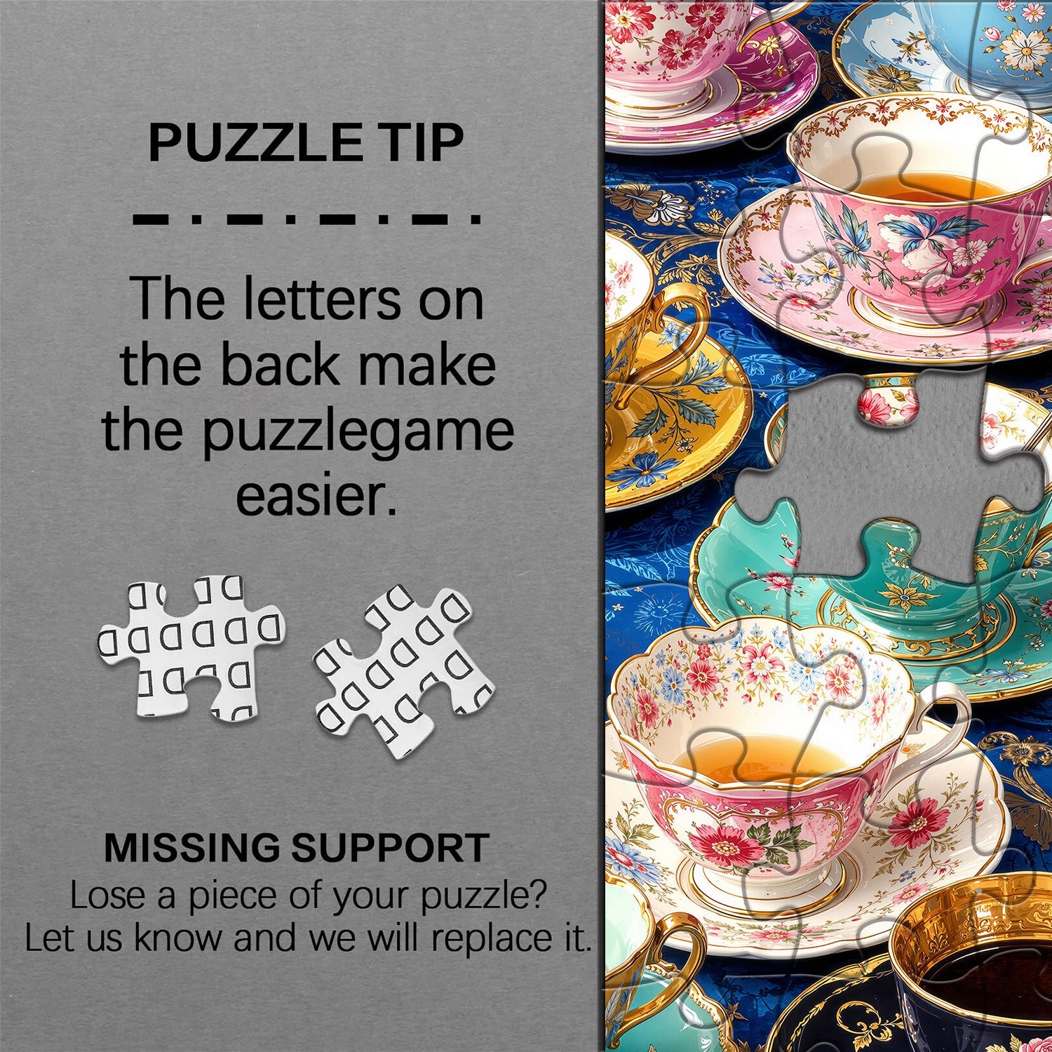 Gilded Bloom Cups Jigsaw Puzzle 1000 Piece