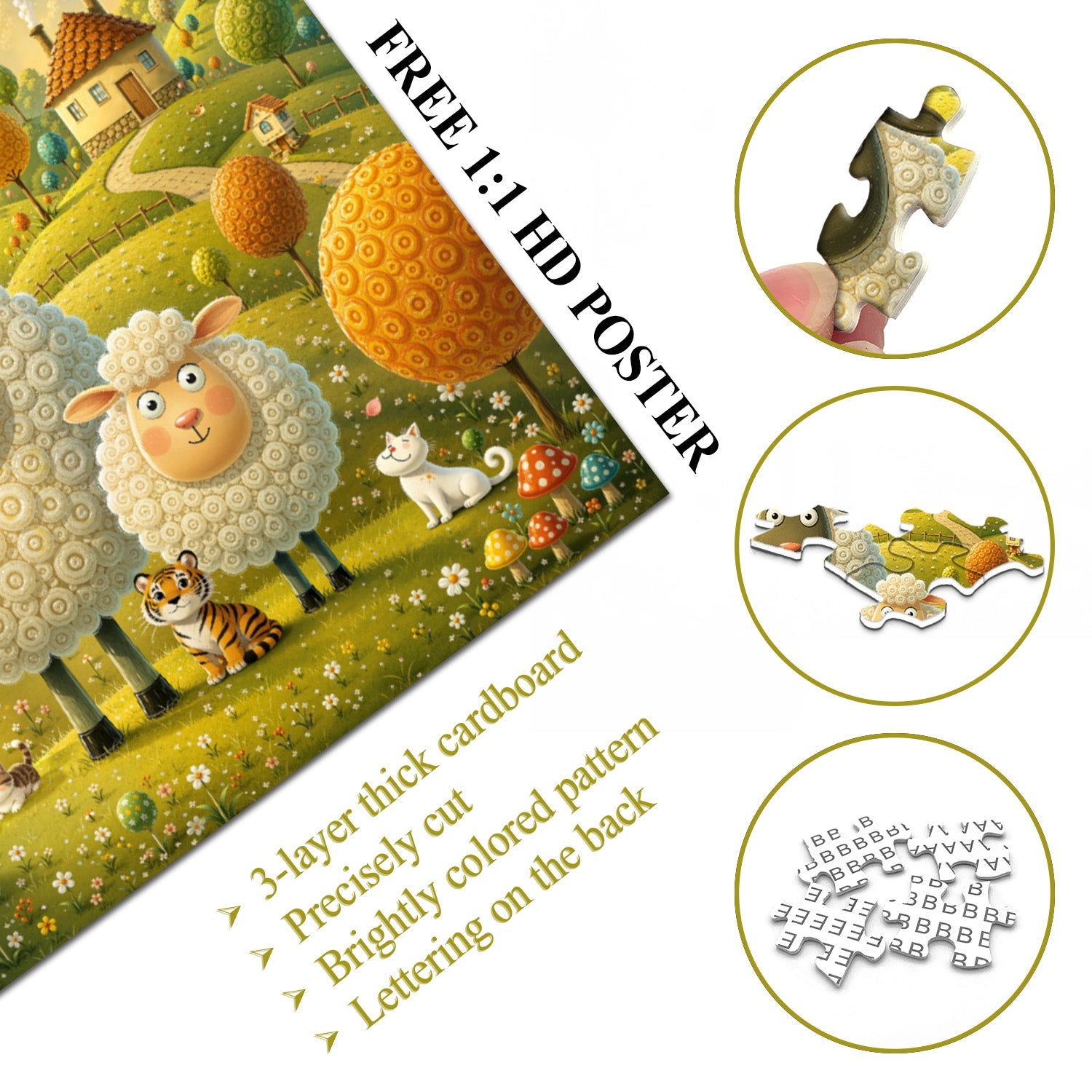 Sheep Haven Jigsaw Puzzle 1000 Pieces