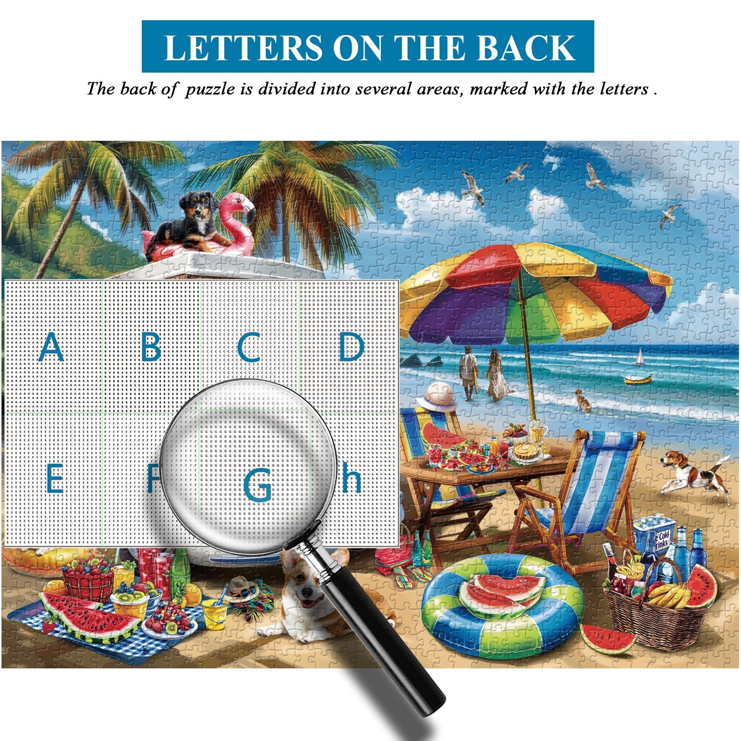 Seaside Pawprints Jigsaw Puzzle 1000 Pieces