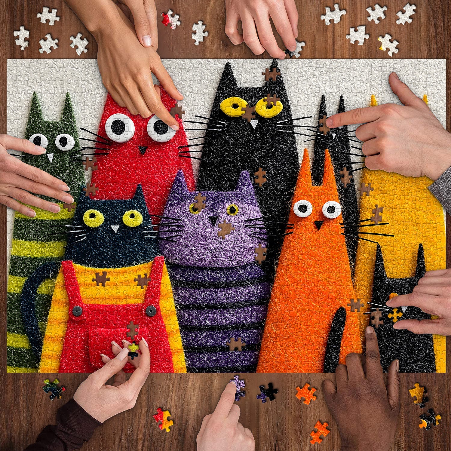 Cute Fuzzy Cats Jigsaw Puzzle 1000 Pieces