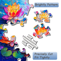 Regenbogen-Lotus-Puzzle, 1000 Teile