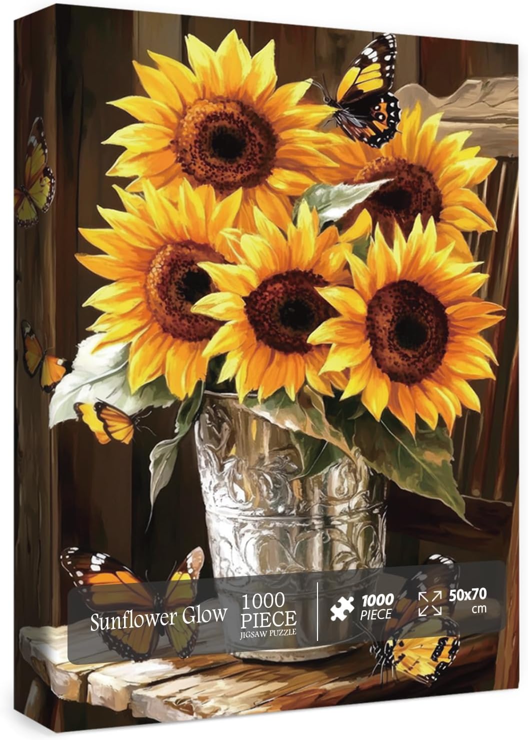 Sonnenblumen-Leuchtpuzzle, 1000 Teile