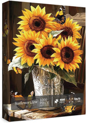 Sonnenblumen-Leuchtpuzzle, 1000 Teile