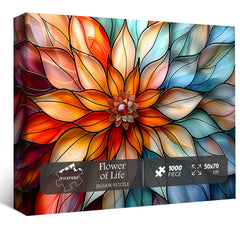 Puzzle en bois de la Fleur de Vie 1000 pièces
