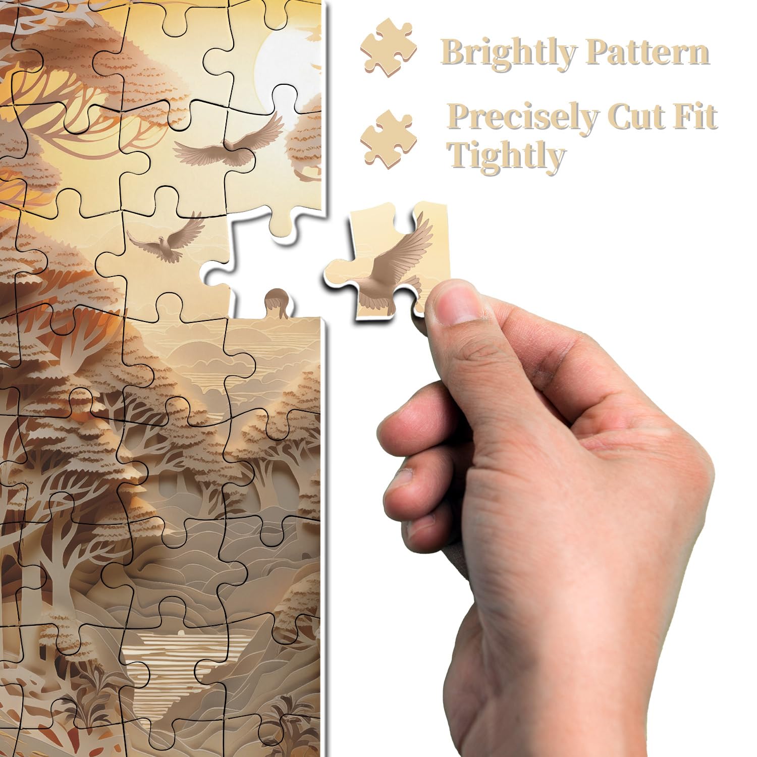 3d Sunset Forest Puzzle