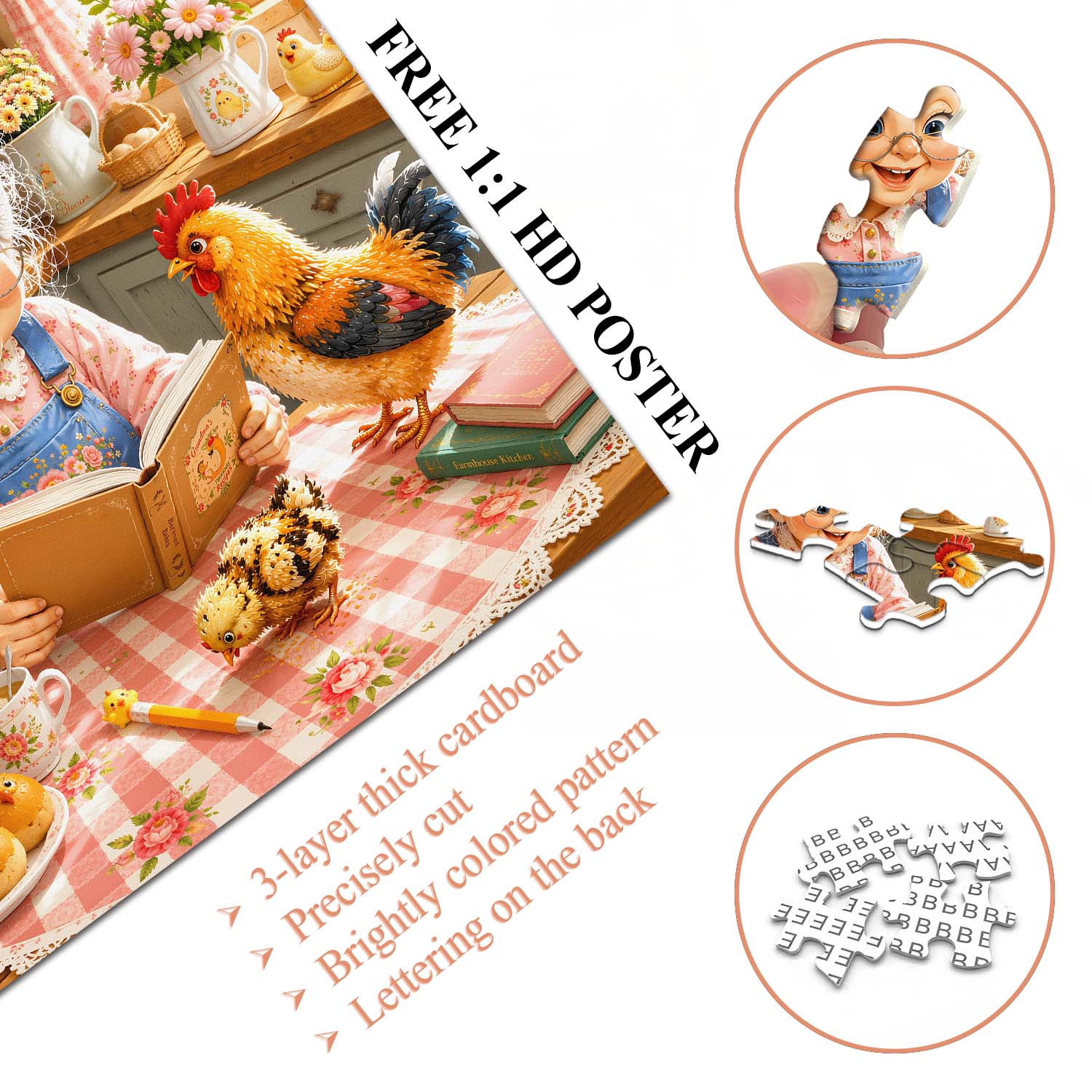 Grandma’s Chicken Kitchen Jigsaw Puzzle 1000 Pieces